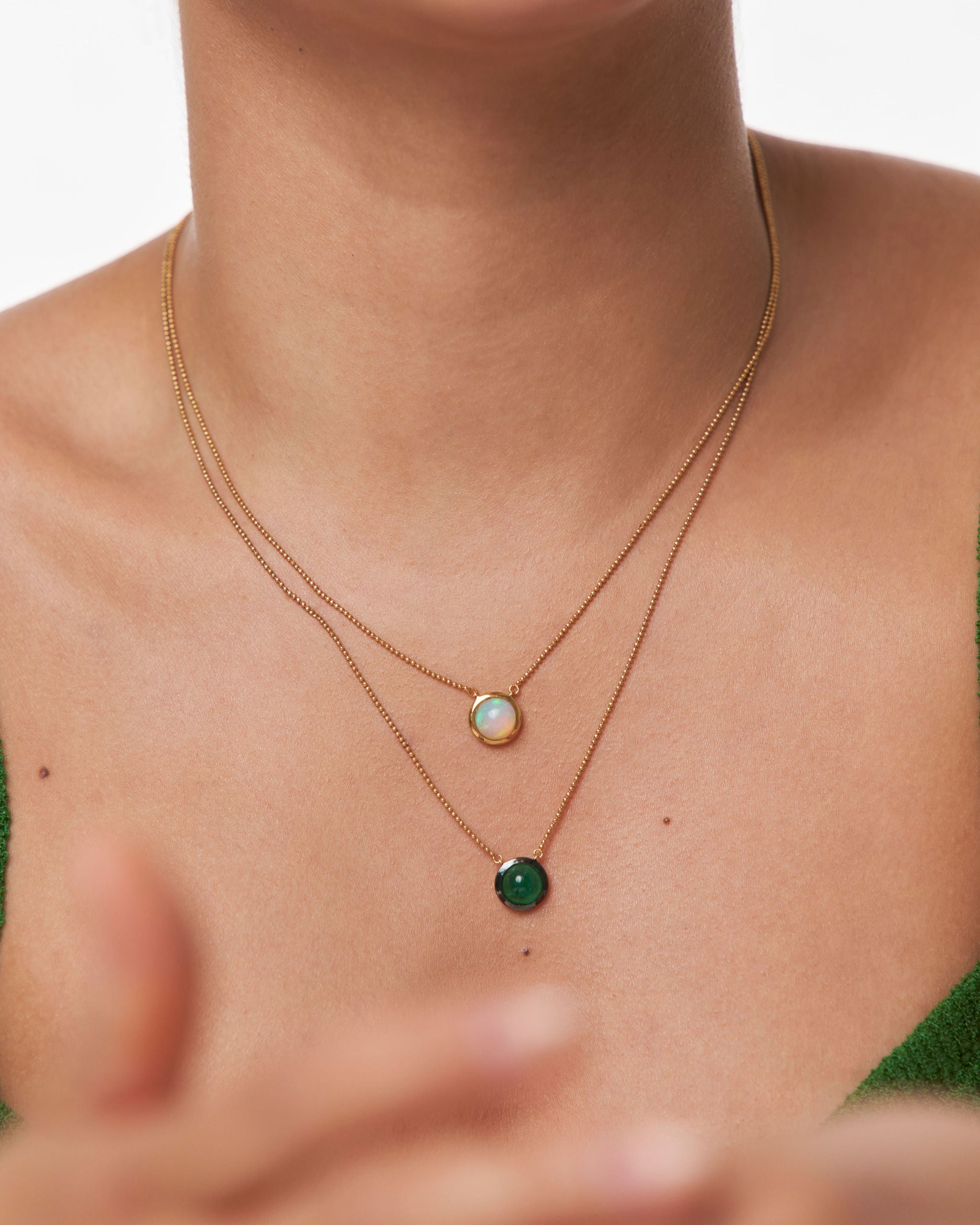 14k Gold finish Iris chunk chain necklace