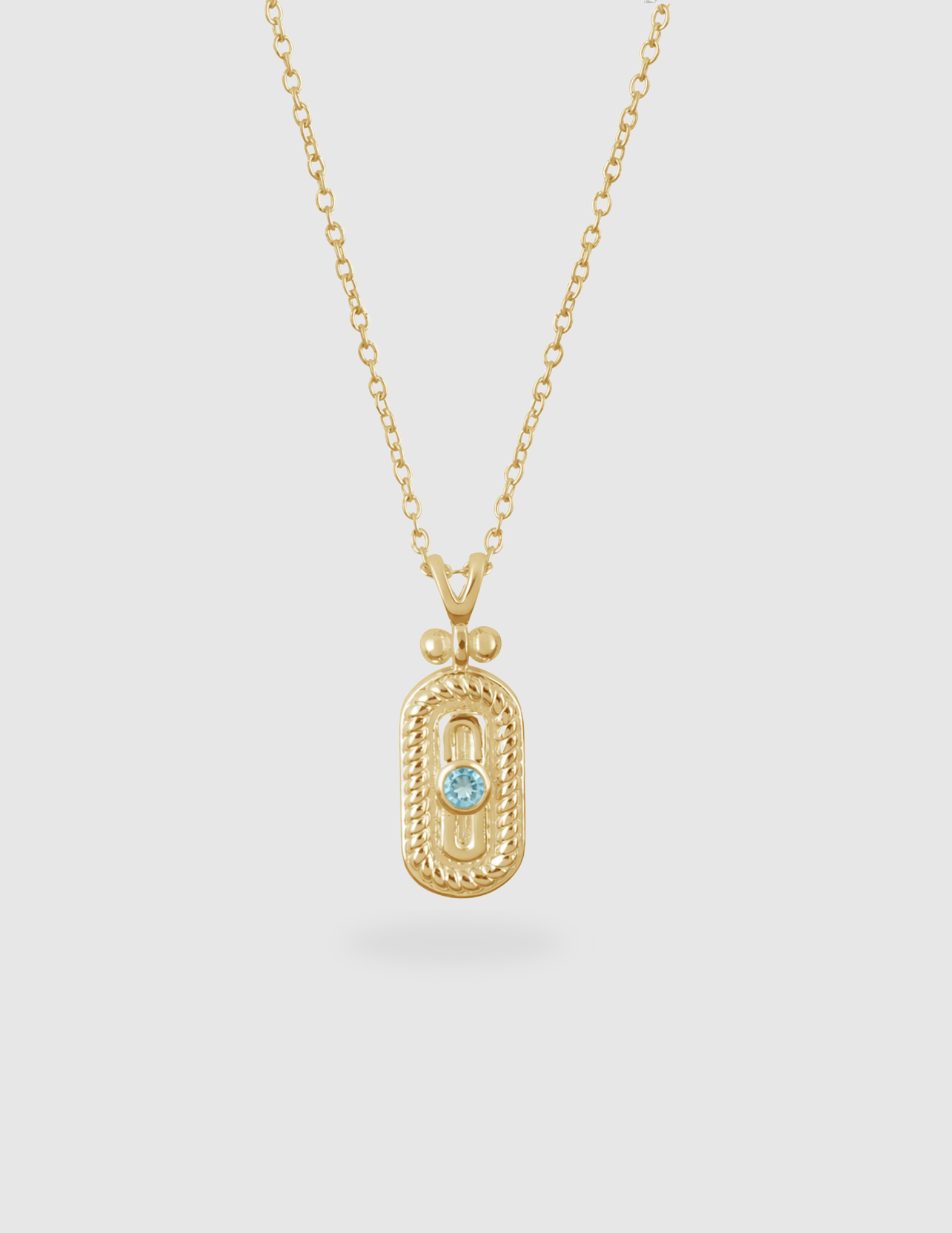 Greta Pendant - Blue Topaz