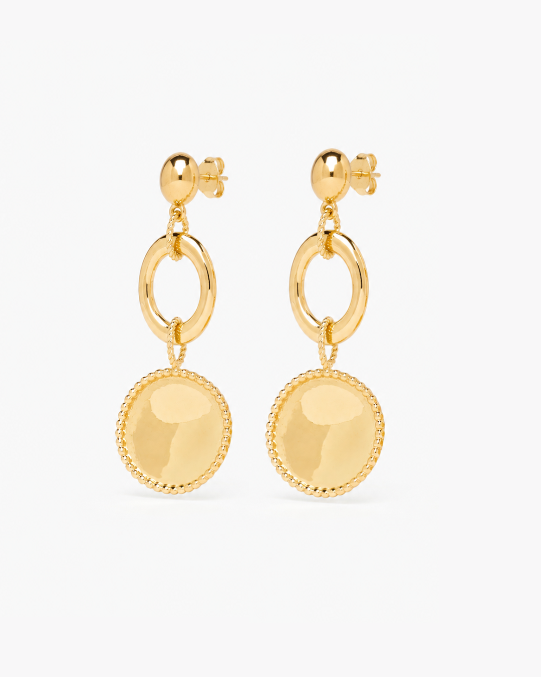 Dawn Sculptural Earrings Gold Finish