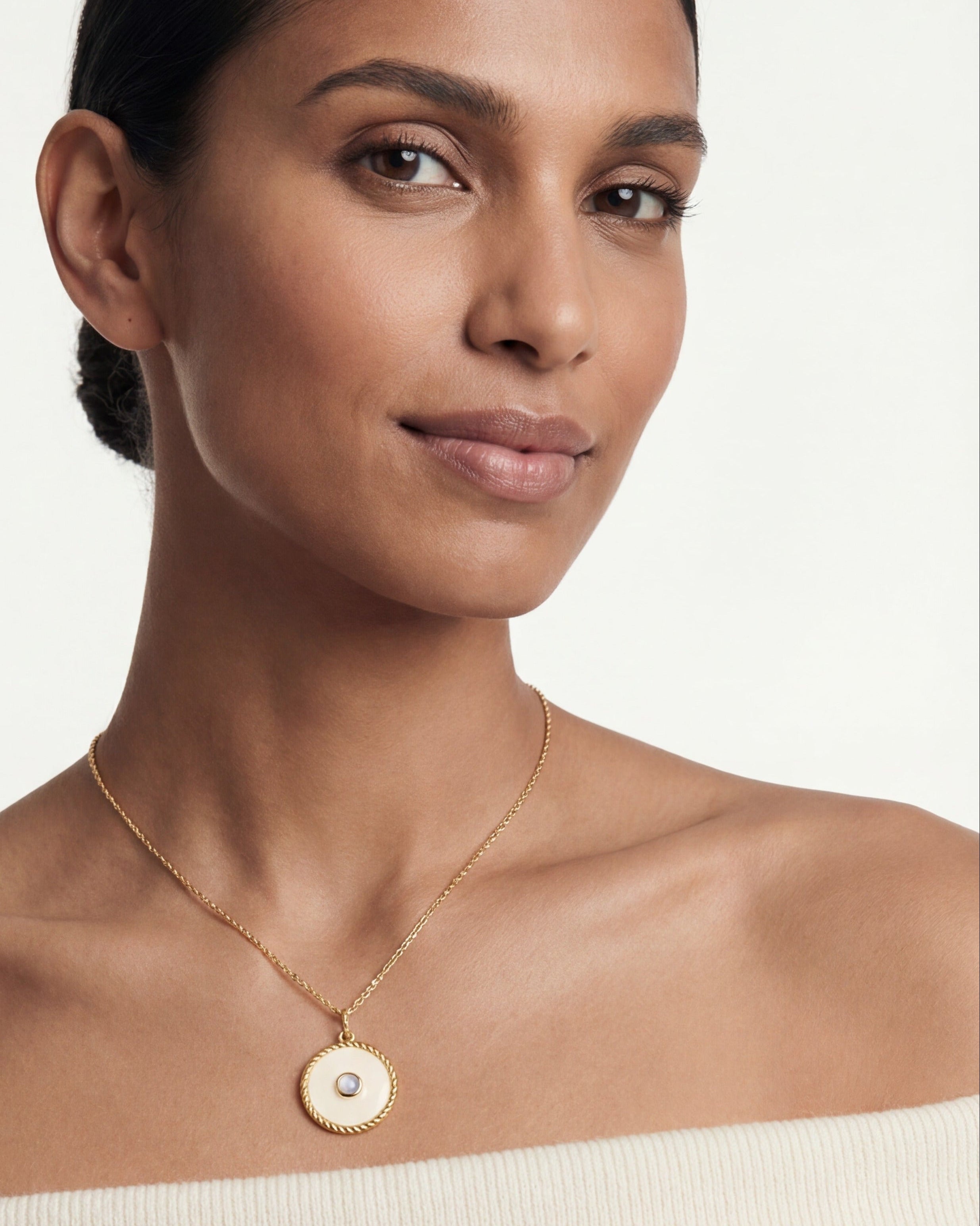 Ella Pendant Ivory and Moonstone