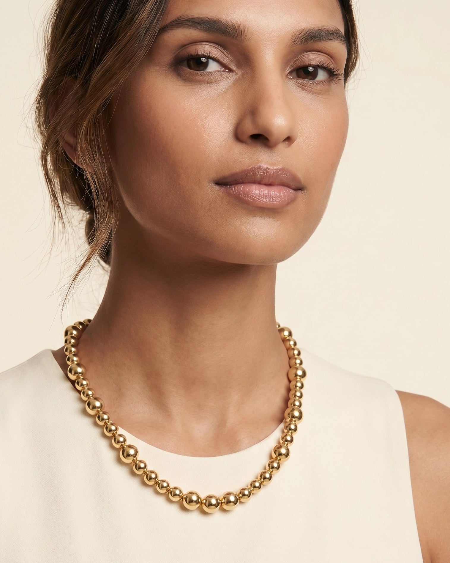 Alma Modern Orb Necklace - Silver (06/15 Delivery)