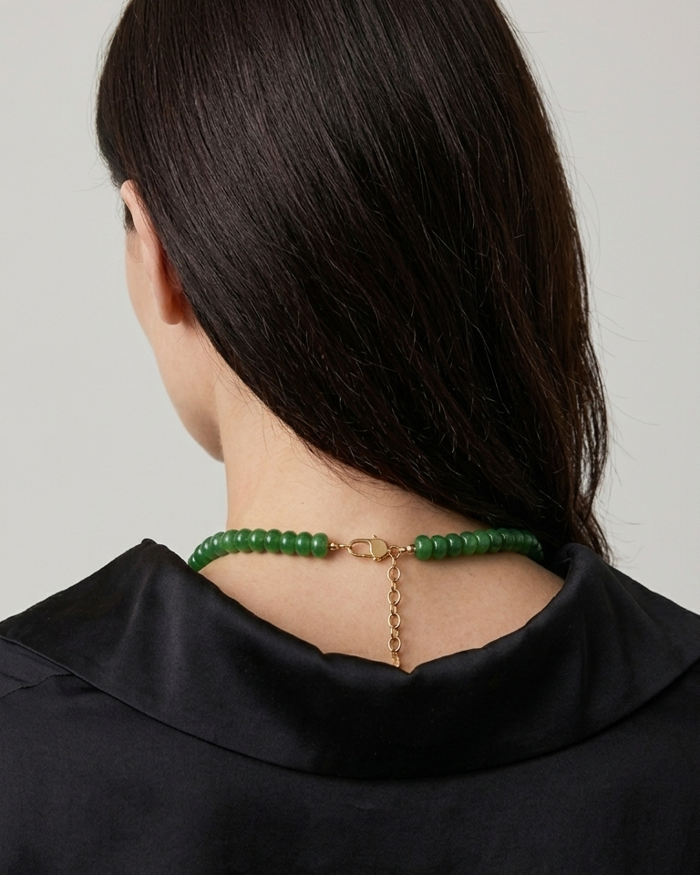 Eleni Necklace - Green Onyx