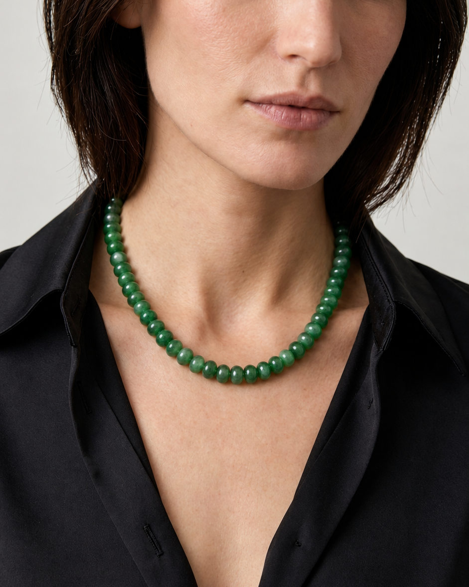Eleni Necklace - Green Onyx