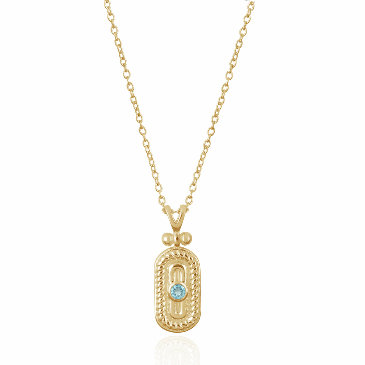 Greta Pendant - Blue Topaz