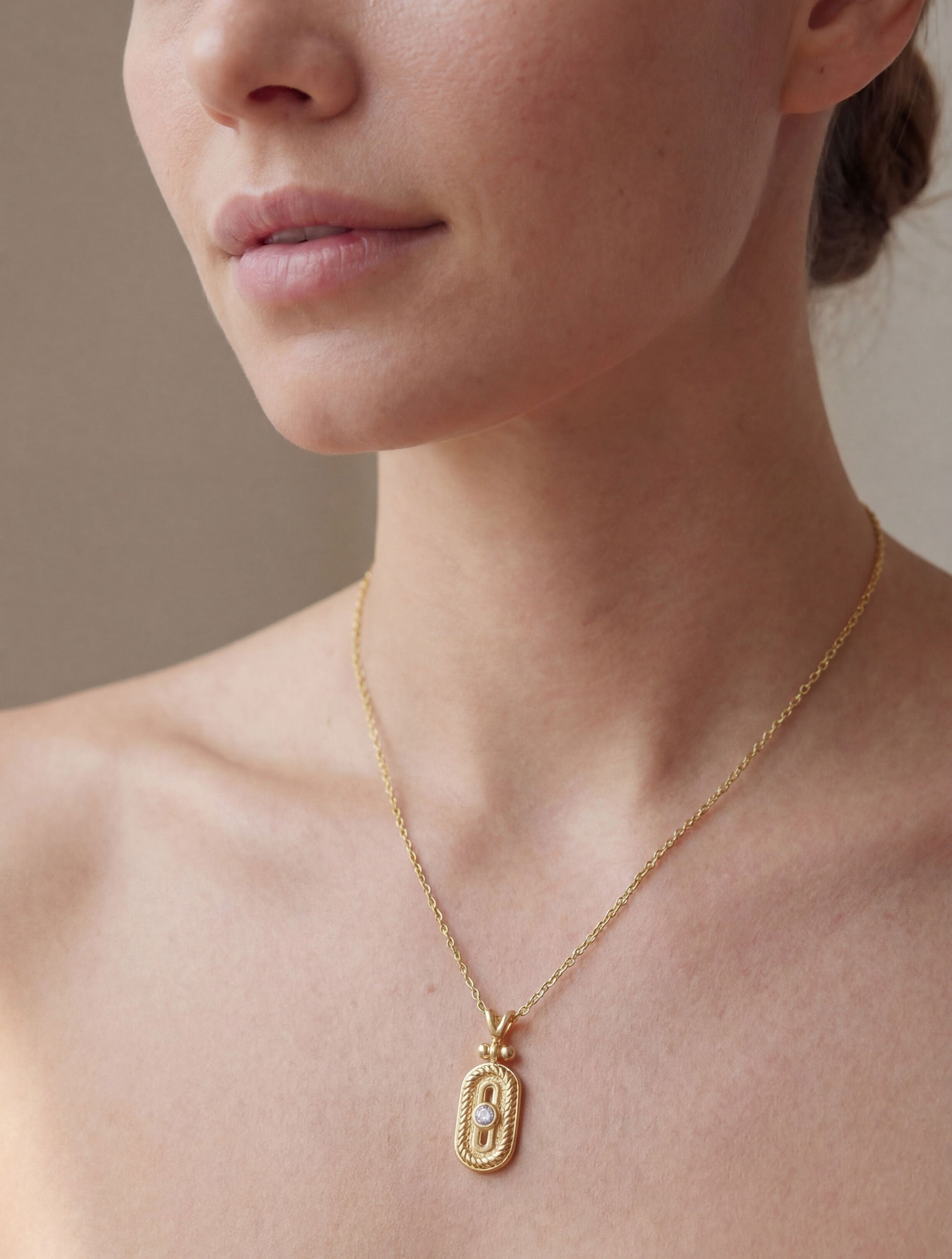 Greta Pendant - White Topaz