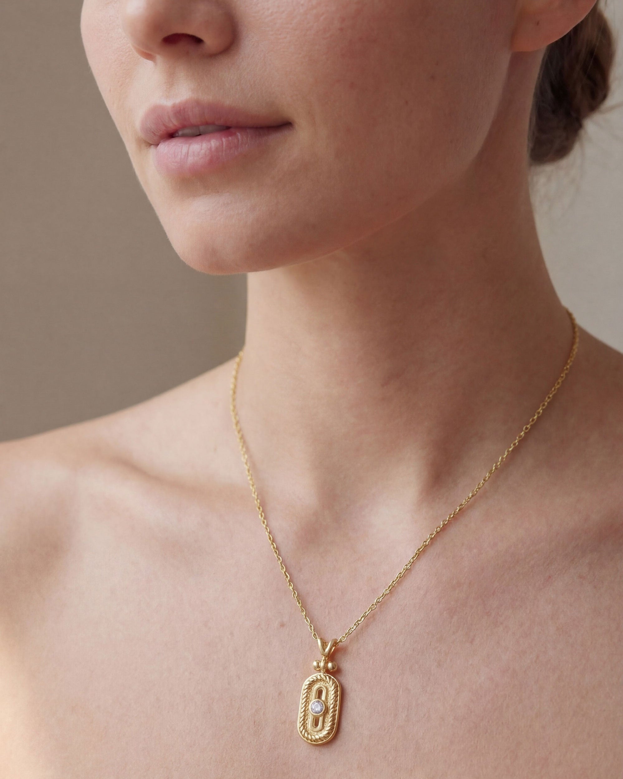 Greta Pendant - White Topaz