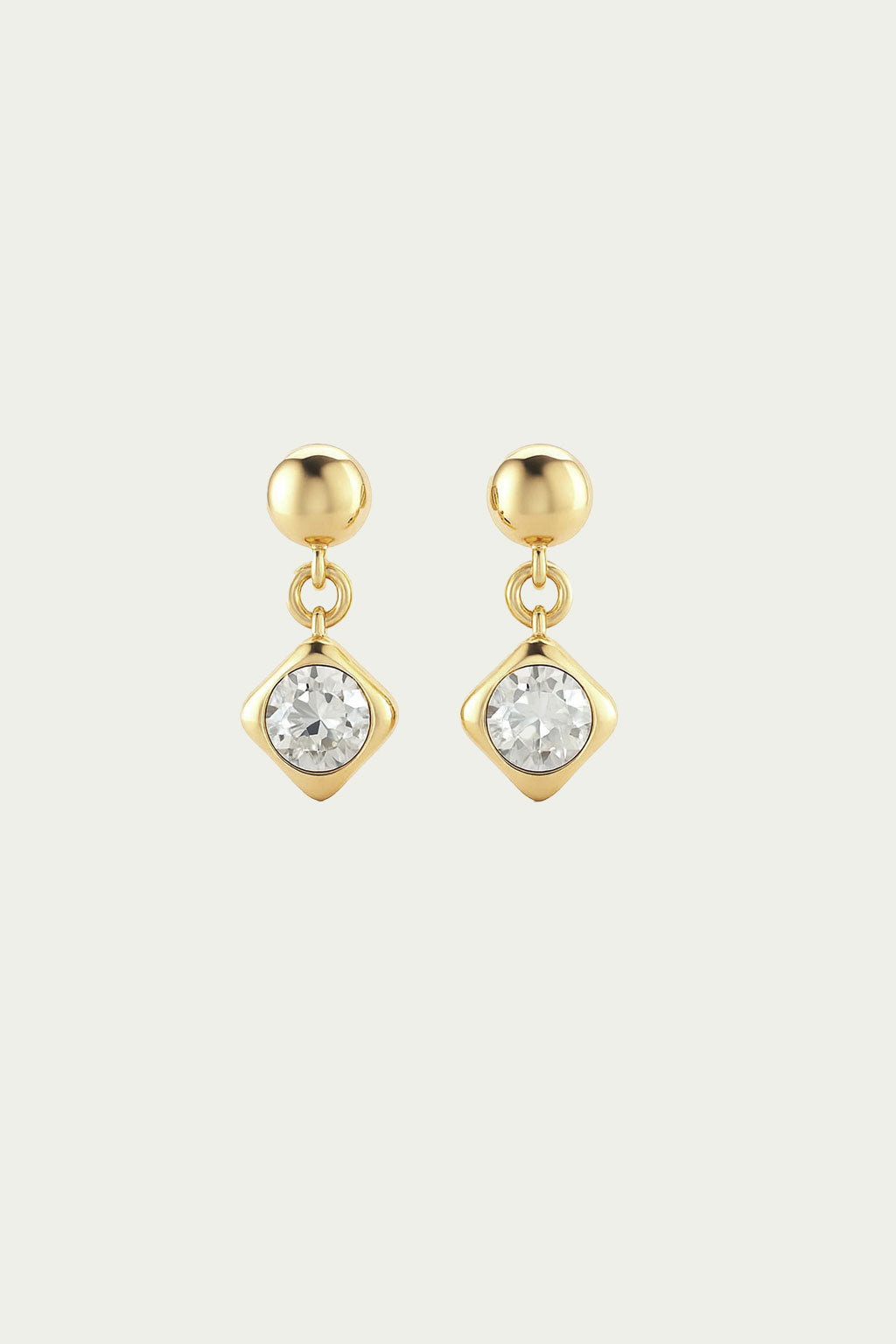 Lela Drop Earrings - White Topaz