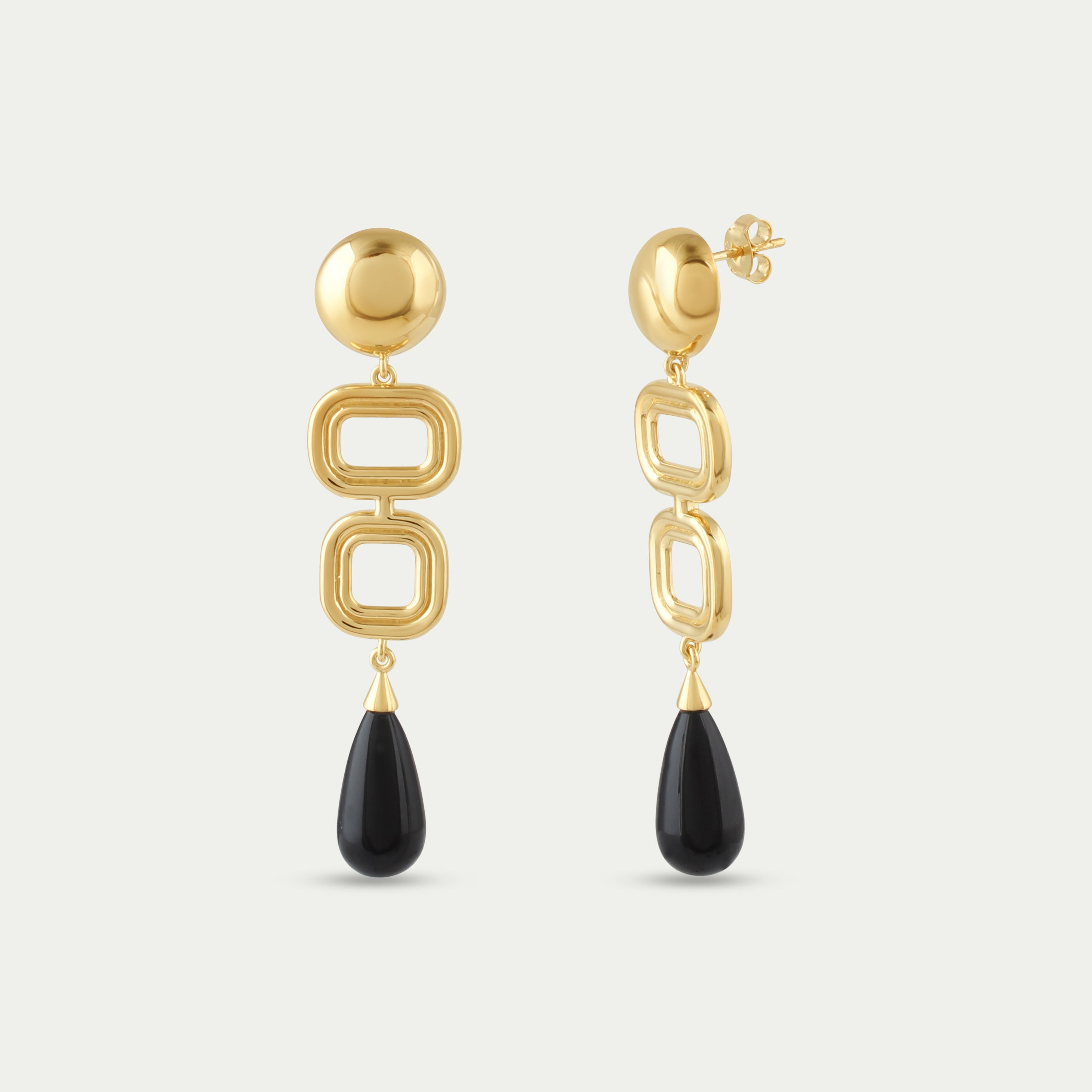 Marcela Earings - Deco Black Onyx