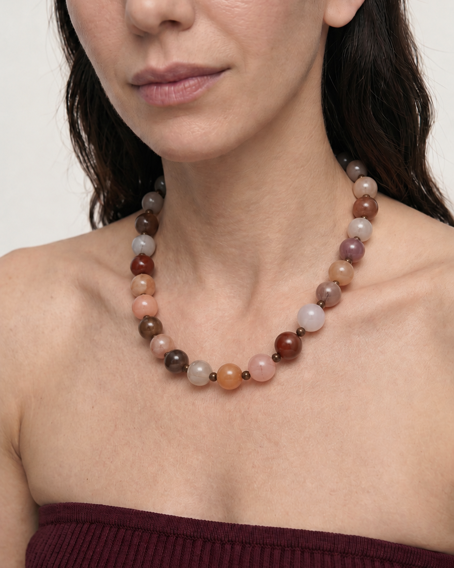 Milly Beaded Necklace -Tourmaline