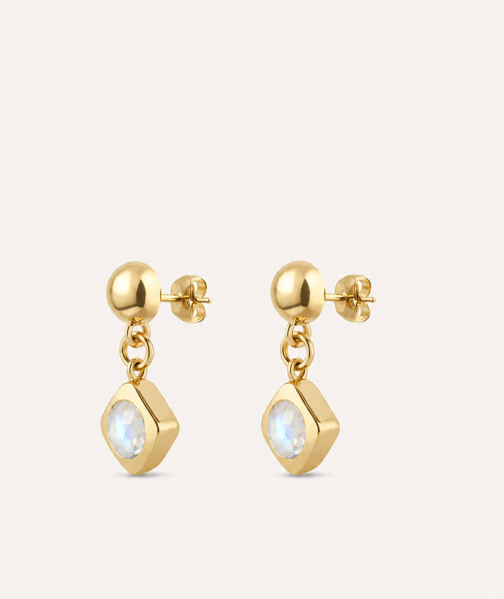 Lela Drop Earrings - Moonstone