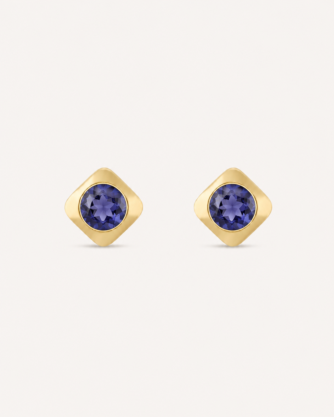 Deco Studs Gold - Lolite