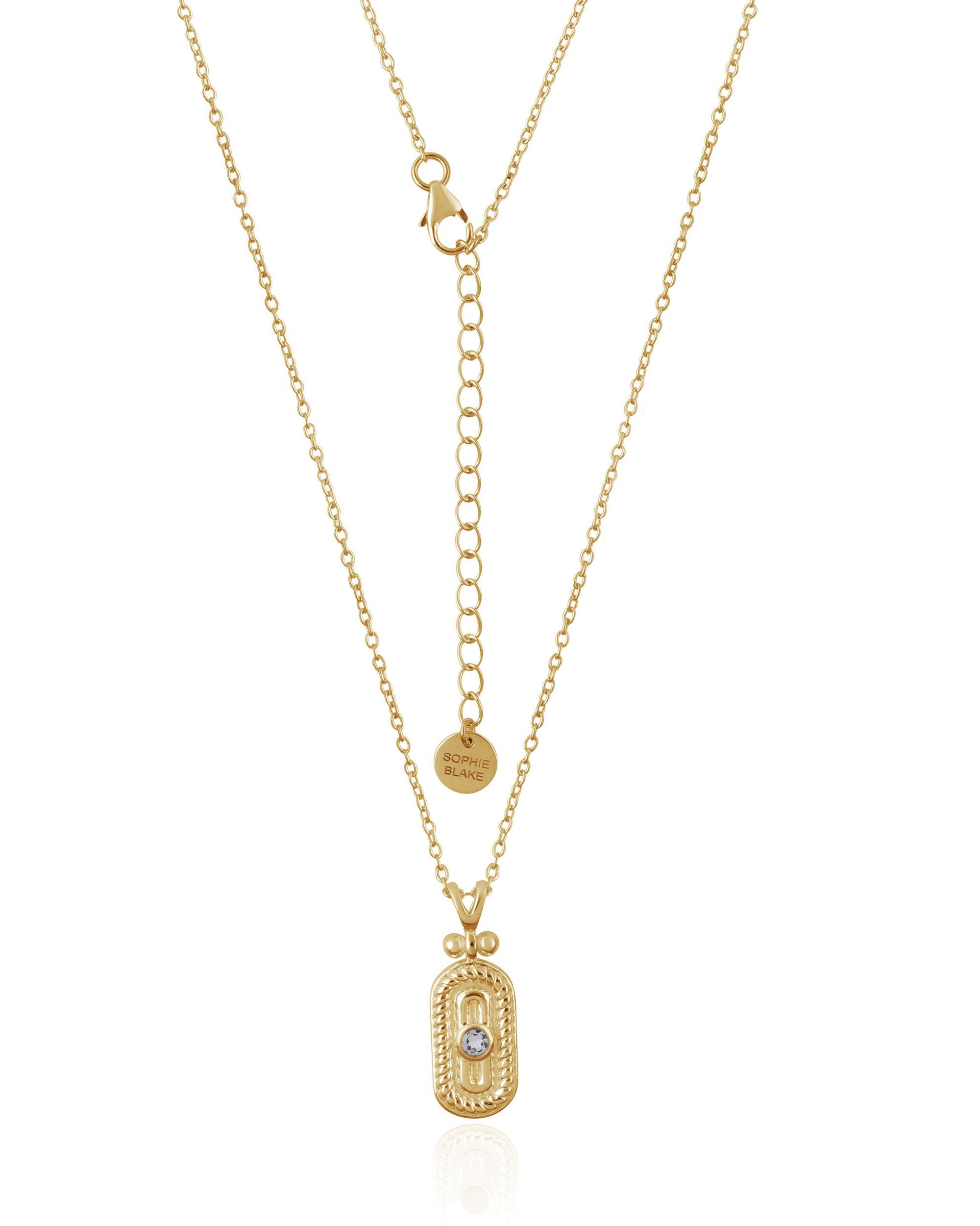 Greta Pendant - White Topaz