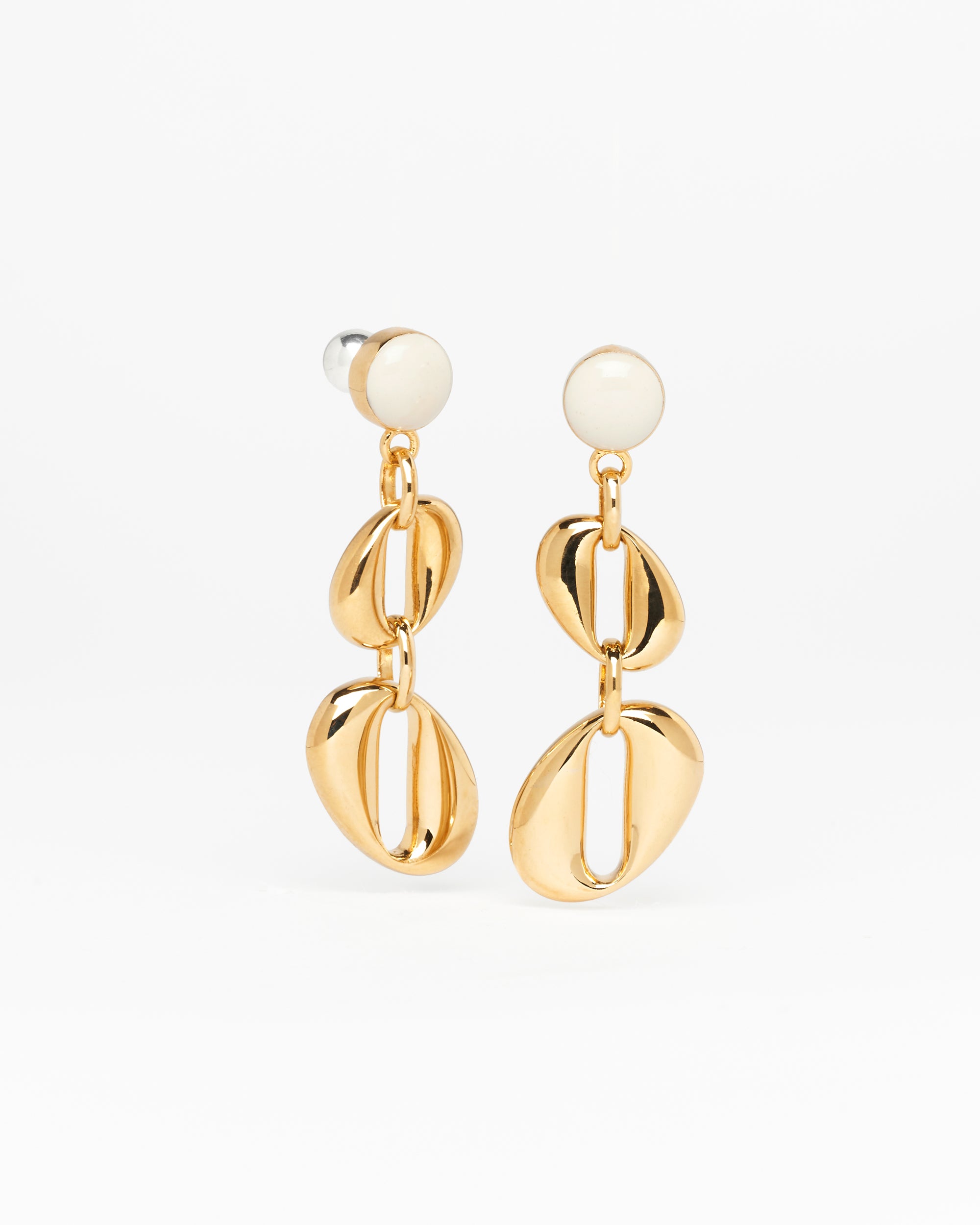 Florence Earrings Milk enamel