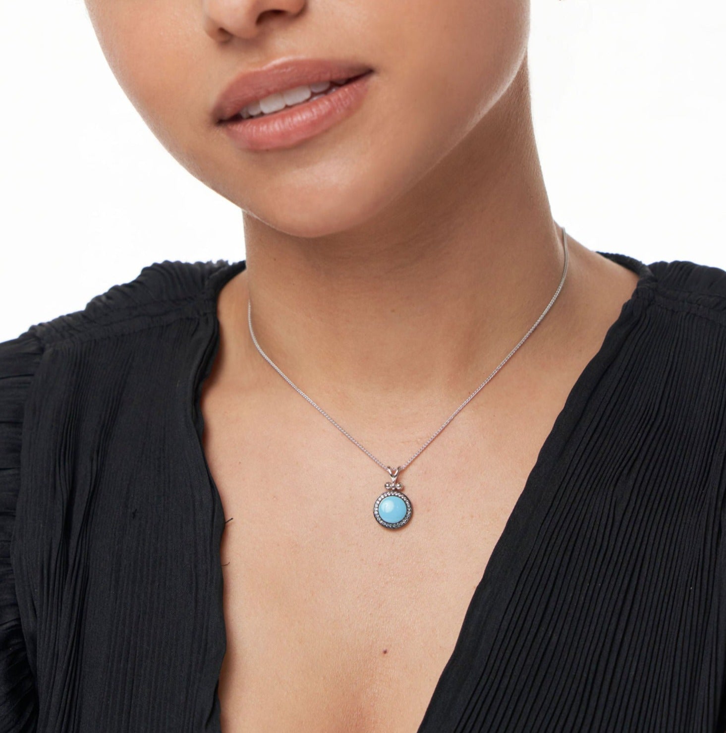 Katherine Necklace Blue Topaz - Sterling Silver