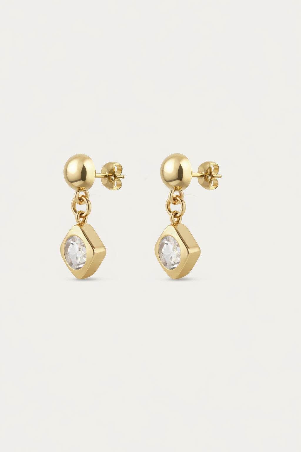 Lela Drop Earrings - White Topaz