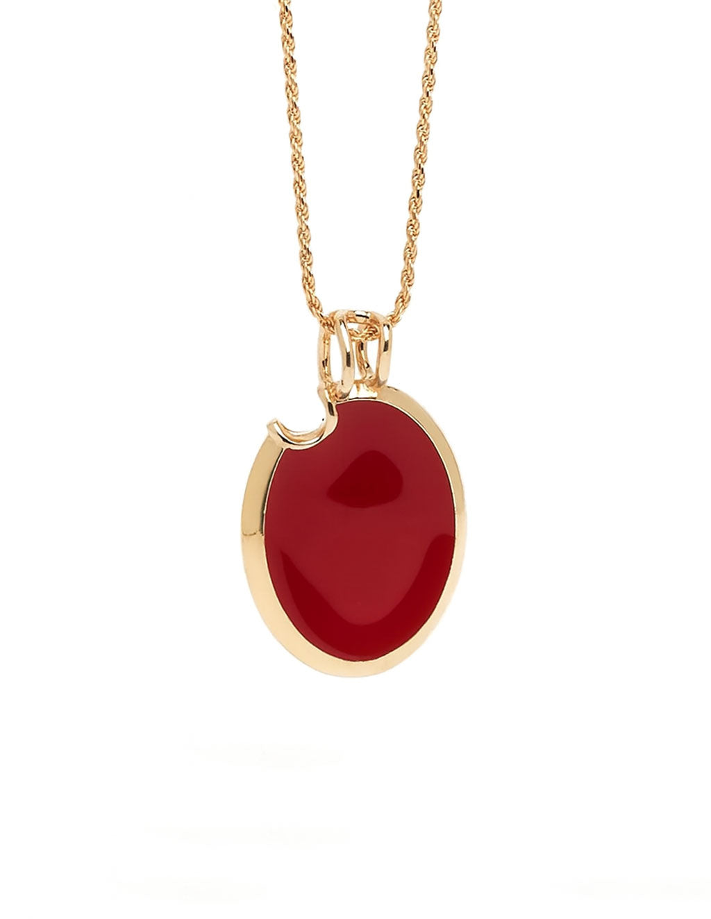 Rumor Double Sided Pendant Dahlia Red
