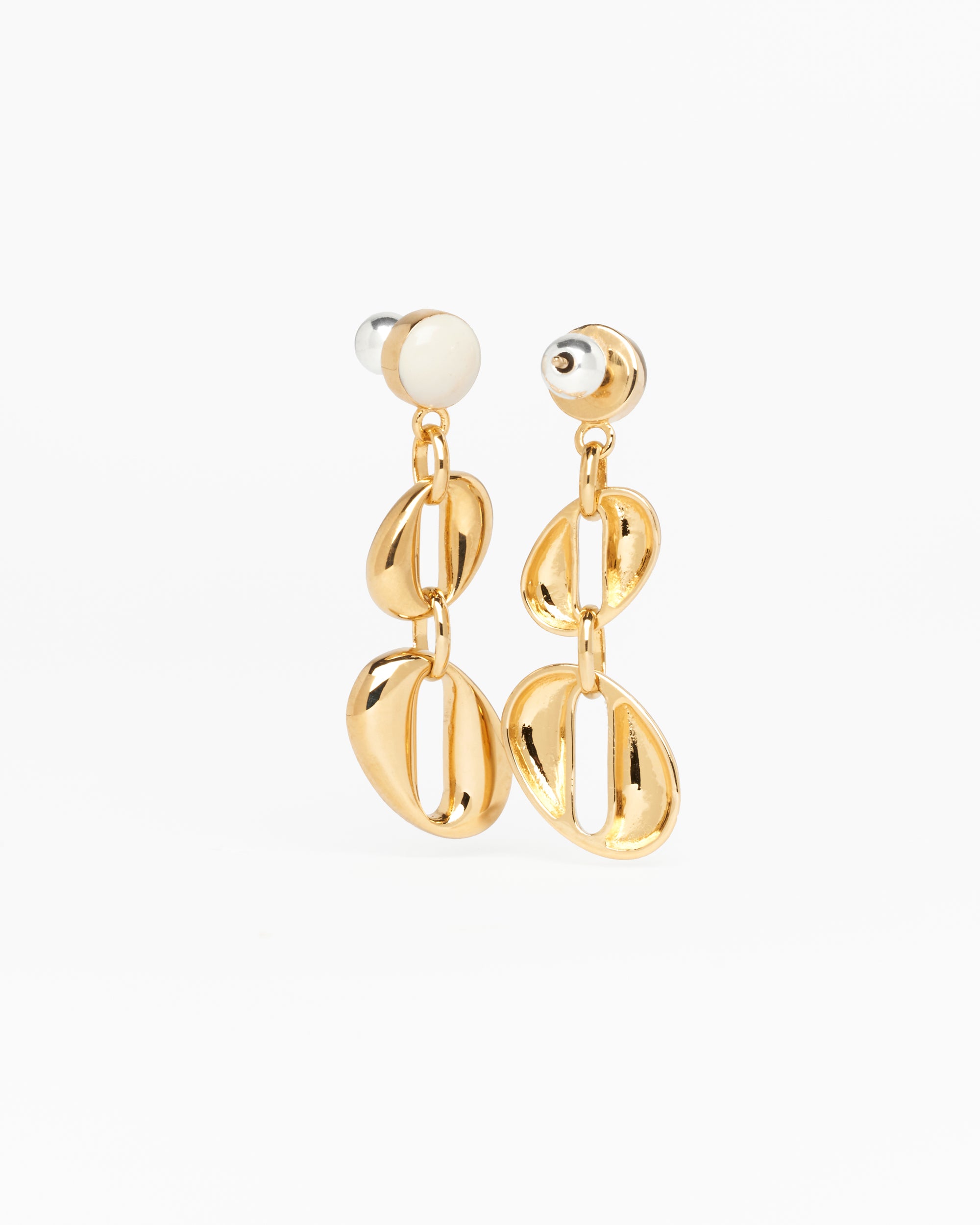 Florence Earrings Milk enamel