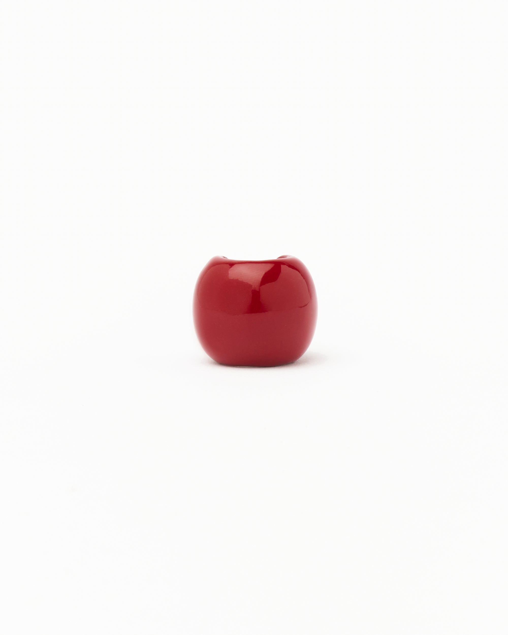 Enamel Ear Cuff - Red Dahlia