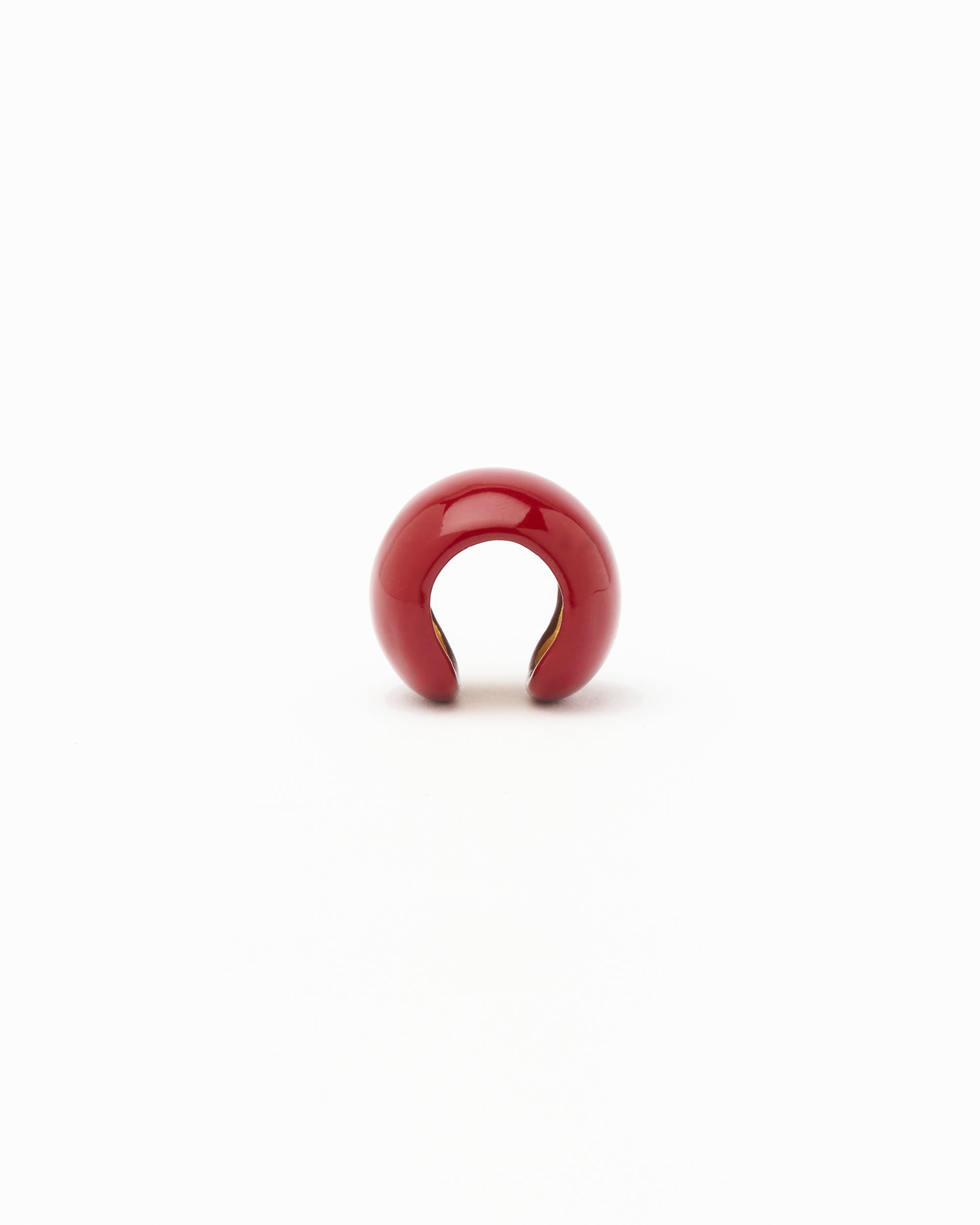 Enamel Ear Cuff - Red Dahlia