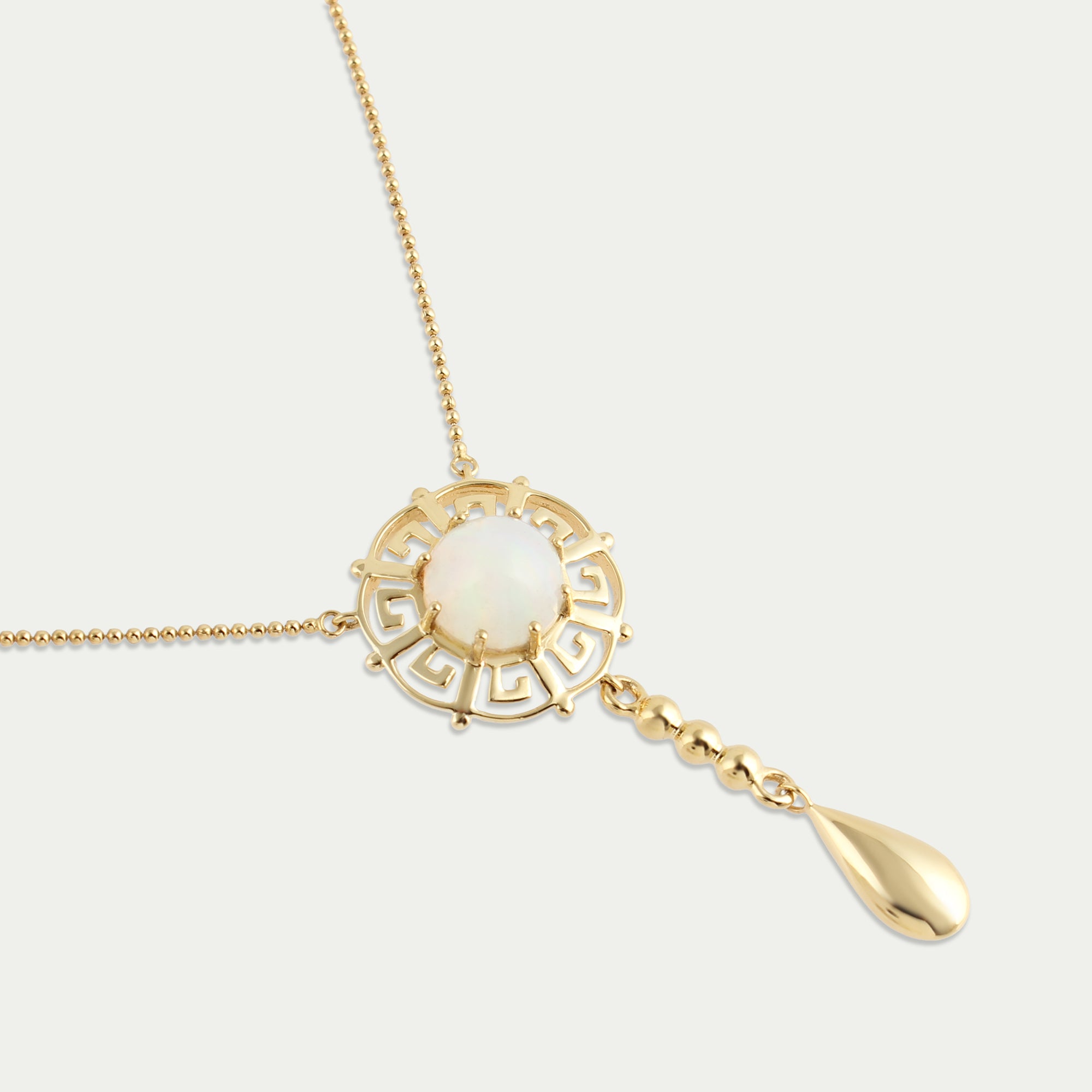 Xenia Necklace Opal 14k Yellow Gold