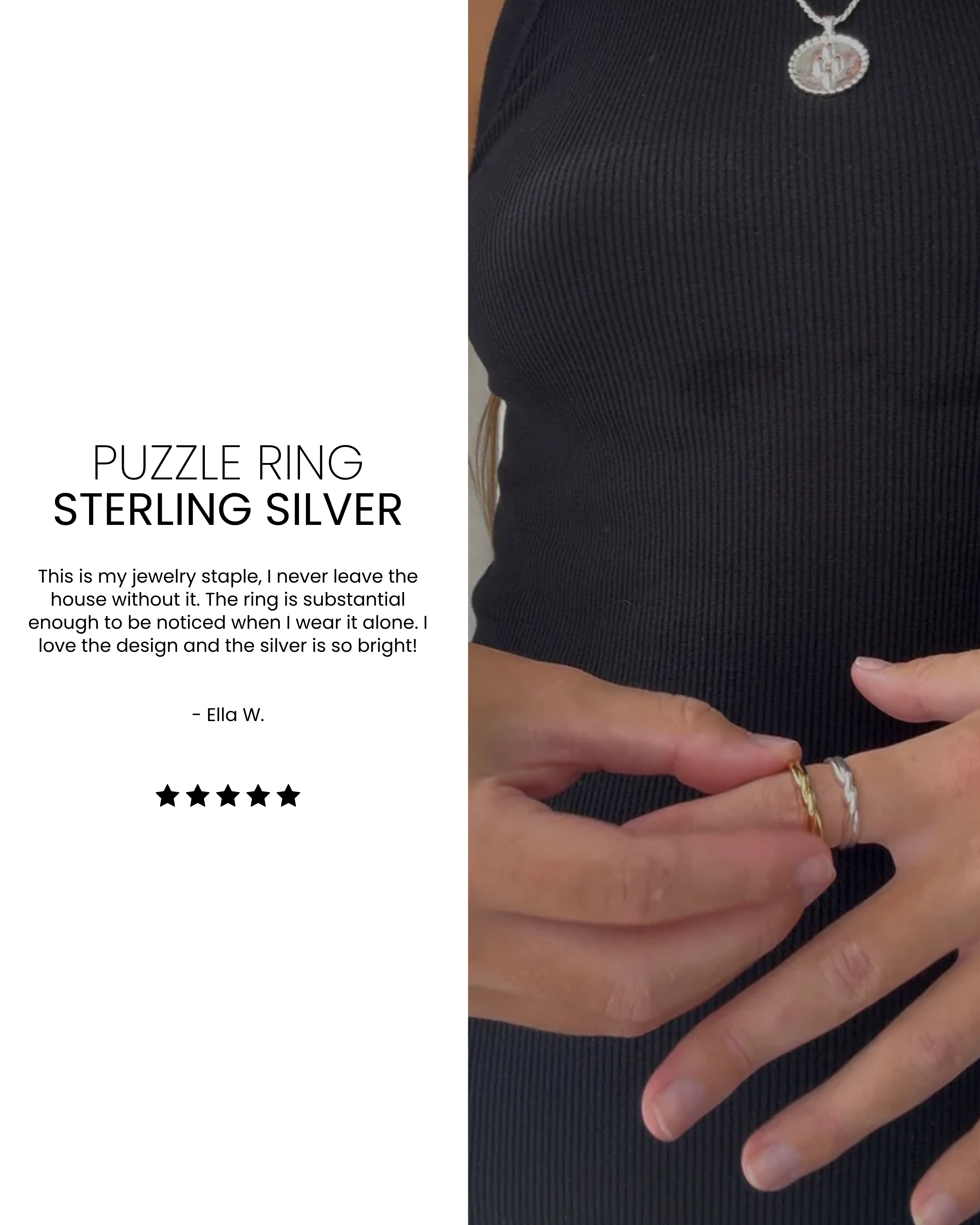 Puzzle Ring - Sterling Silver