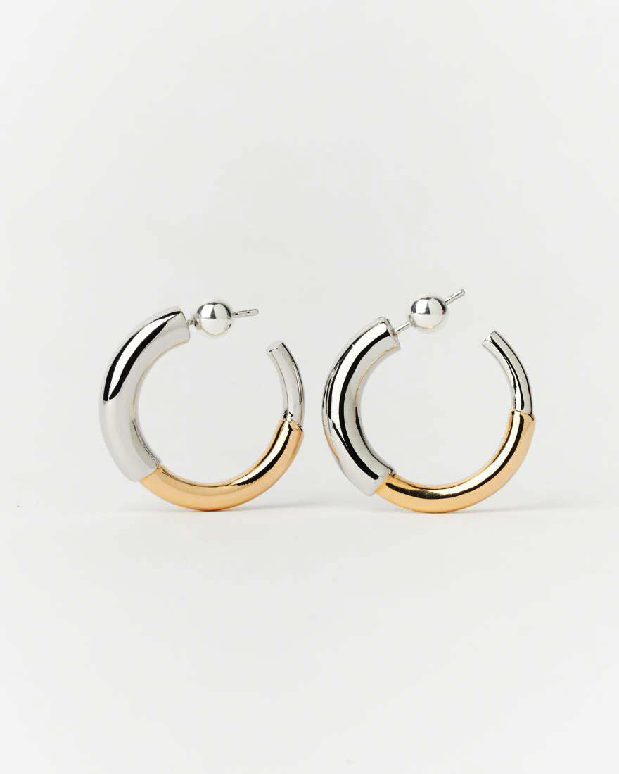 Two-tone Maggie Hoops