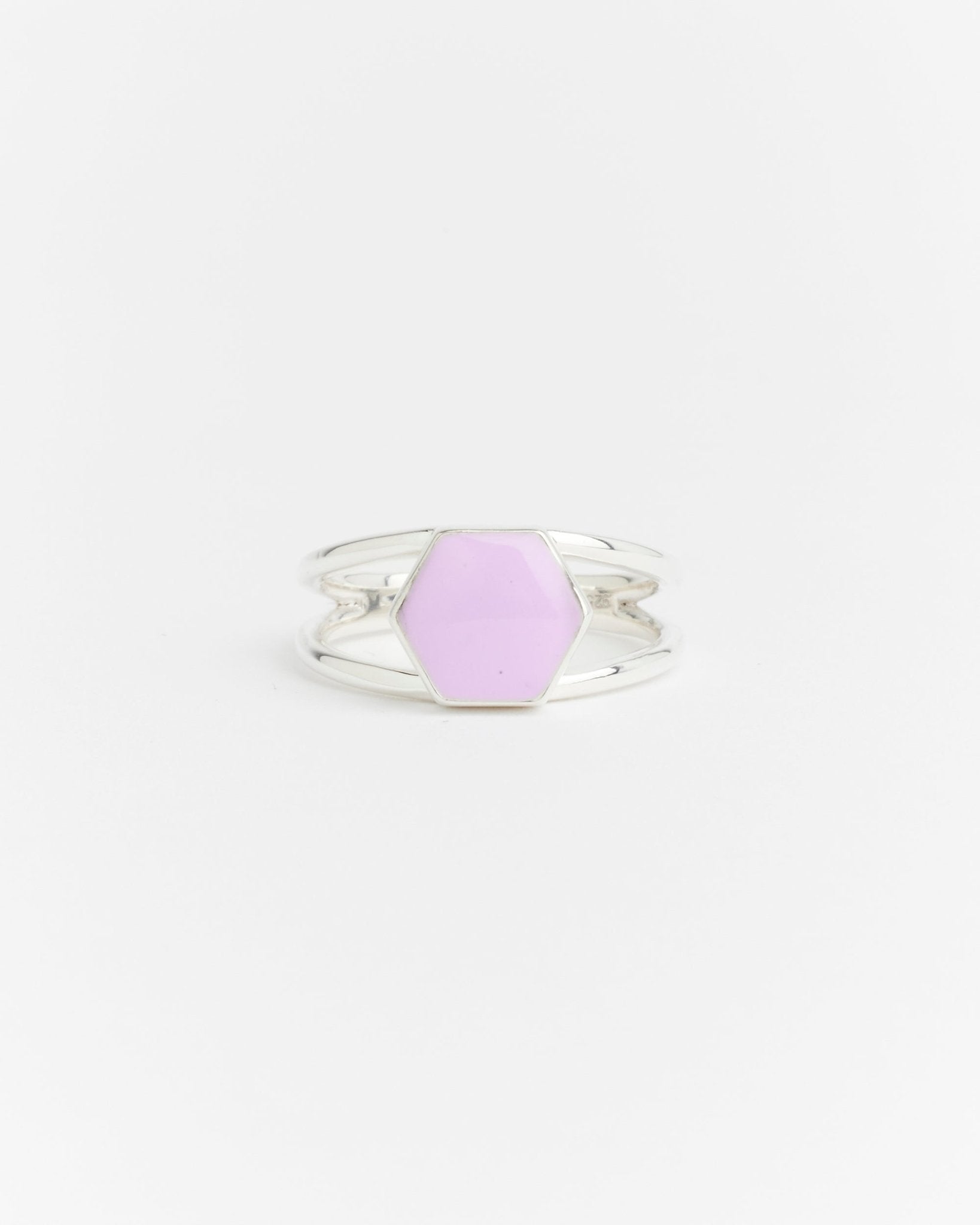 Elodie Ring Orchid Purple Enamel - 925 Silver/ 14k Gold Plate - SOPHIE BLAKE NY