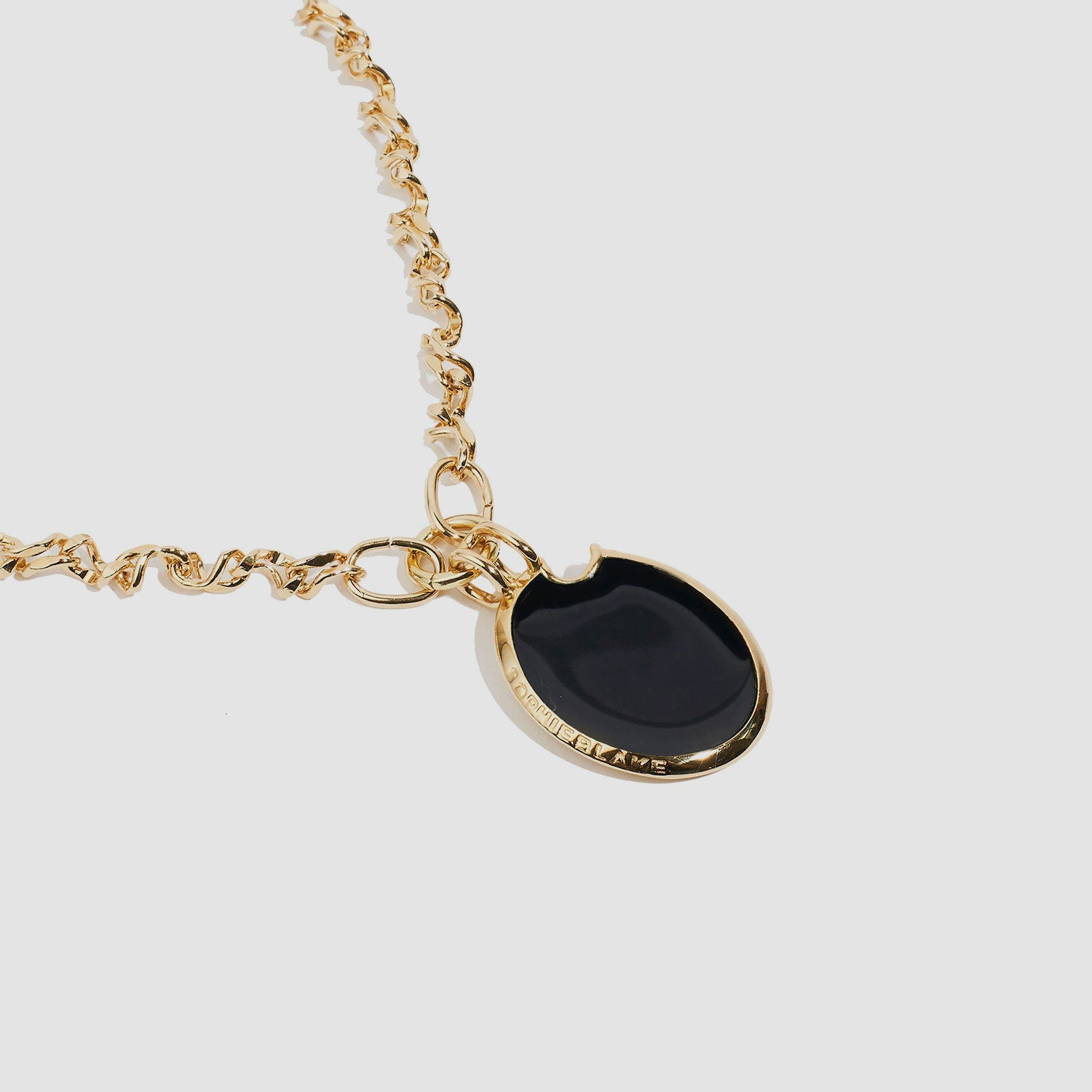 Rumor Double Sided Pendant Onyx - 925 Silver/14k Gold Plate - SOPHIE BLAKE NY