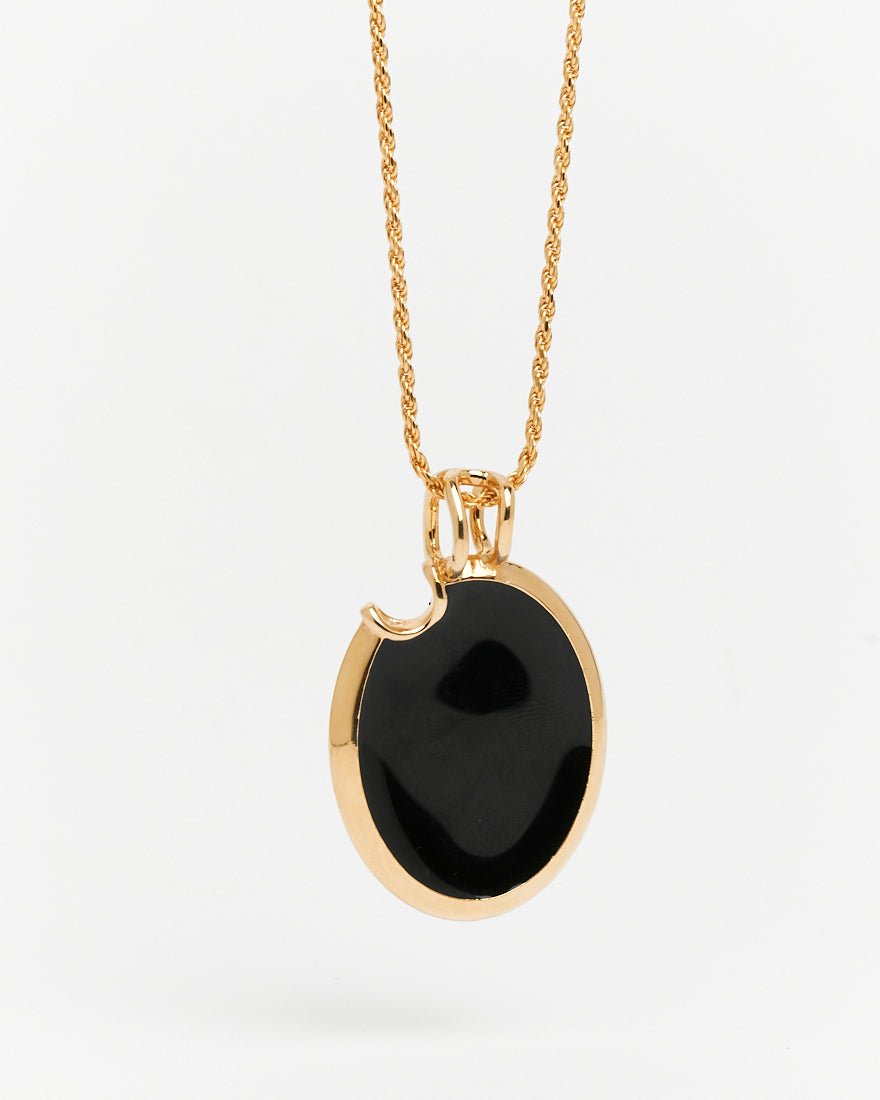 Rumor Double Sided Pendant Onyx - 925 Silver/14k Gold Plate - SOPHIE BLAKE NY