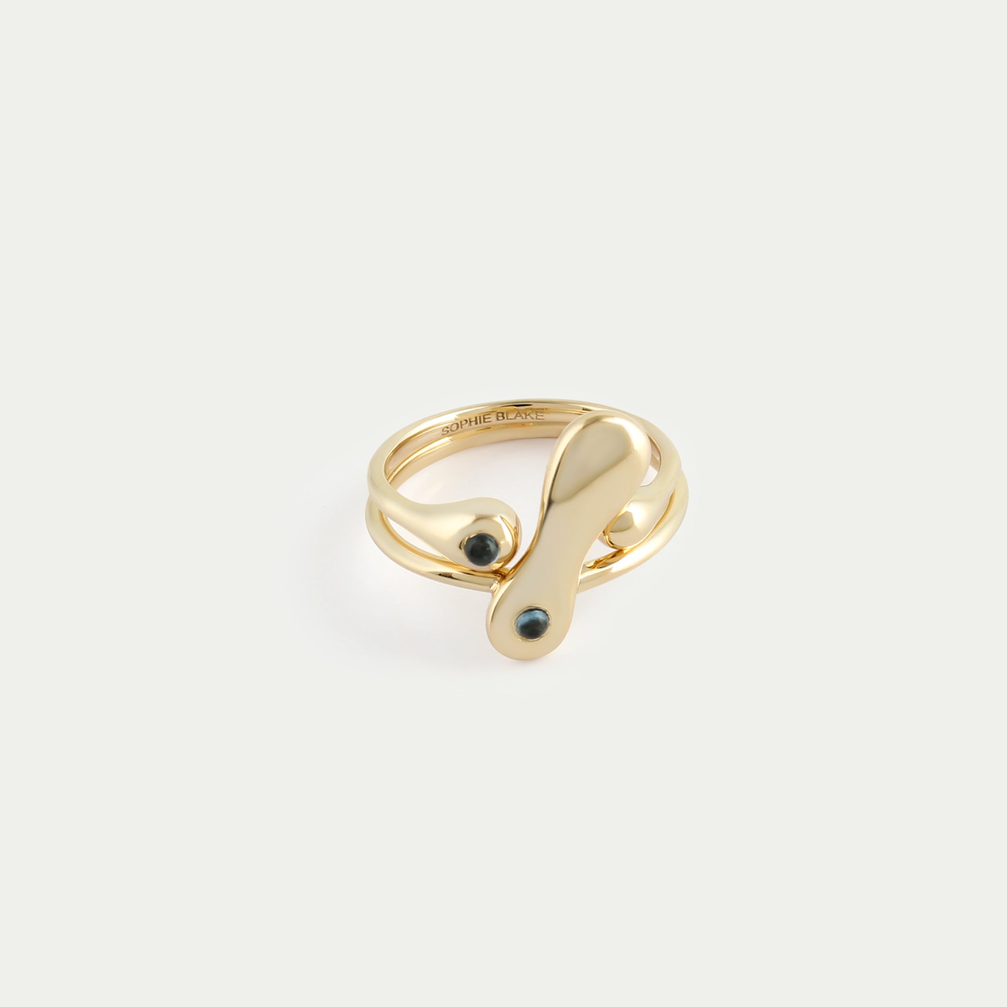 Baille Ring Blue Topaz - 14k Gold - PREORDER