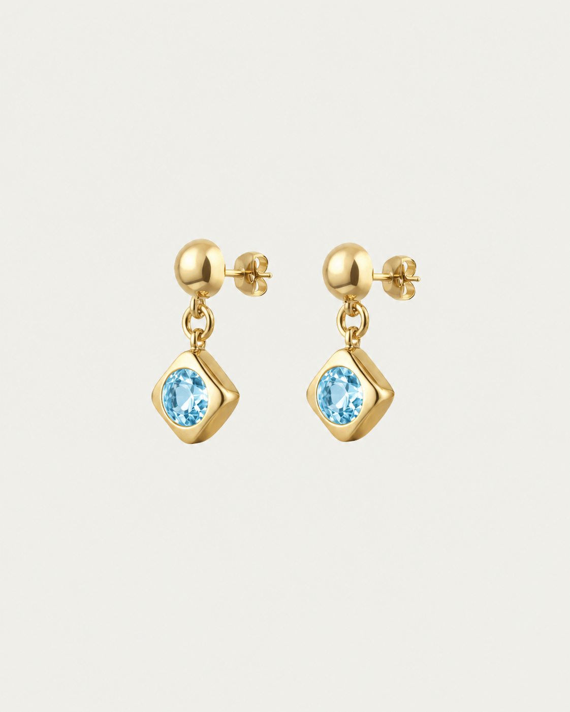 Lela Drop Earrings - Blue Topaz