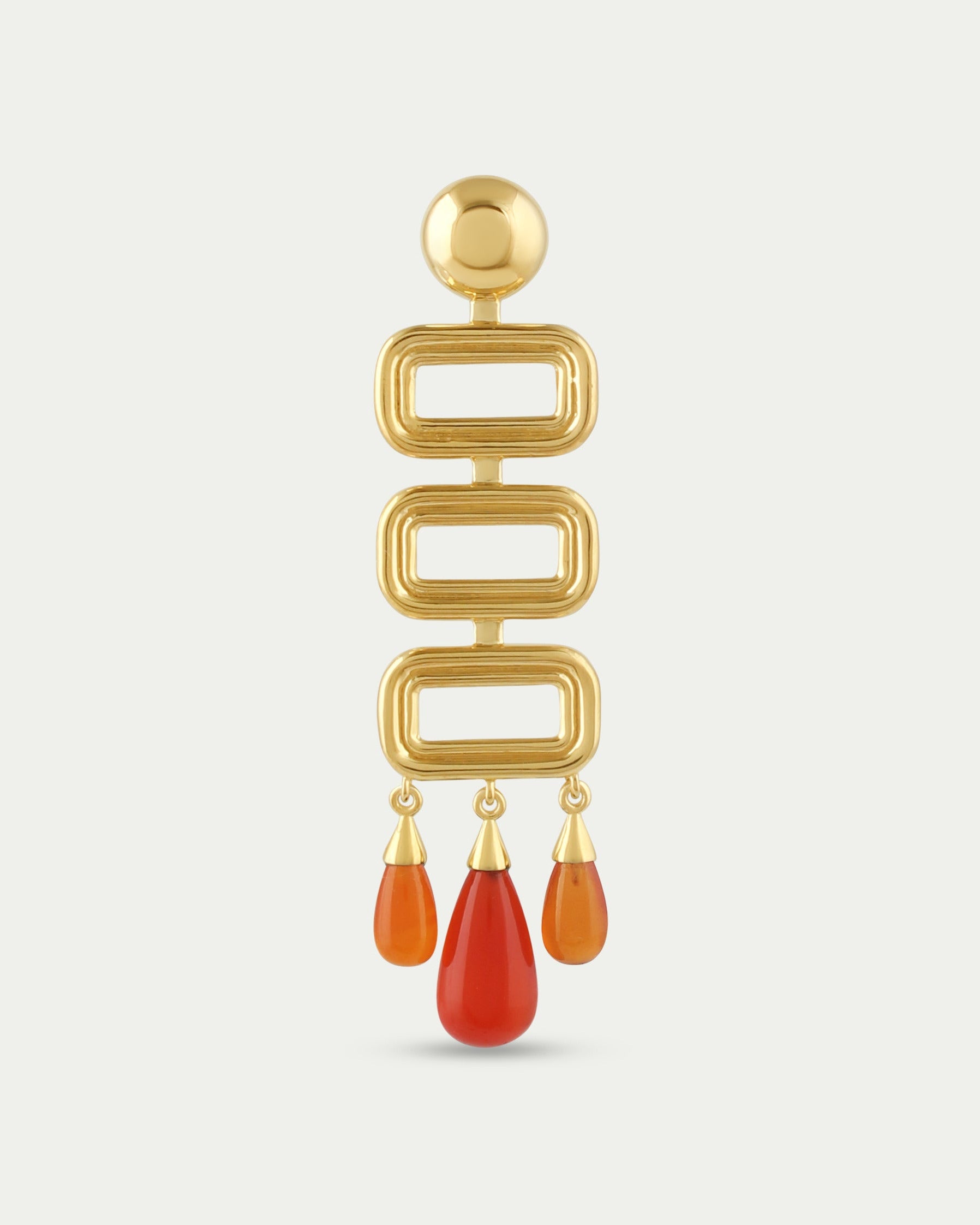Marcela Brooch - Deco Red Onyx Brooch/Pendant