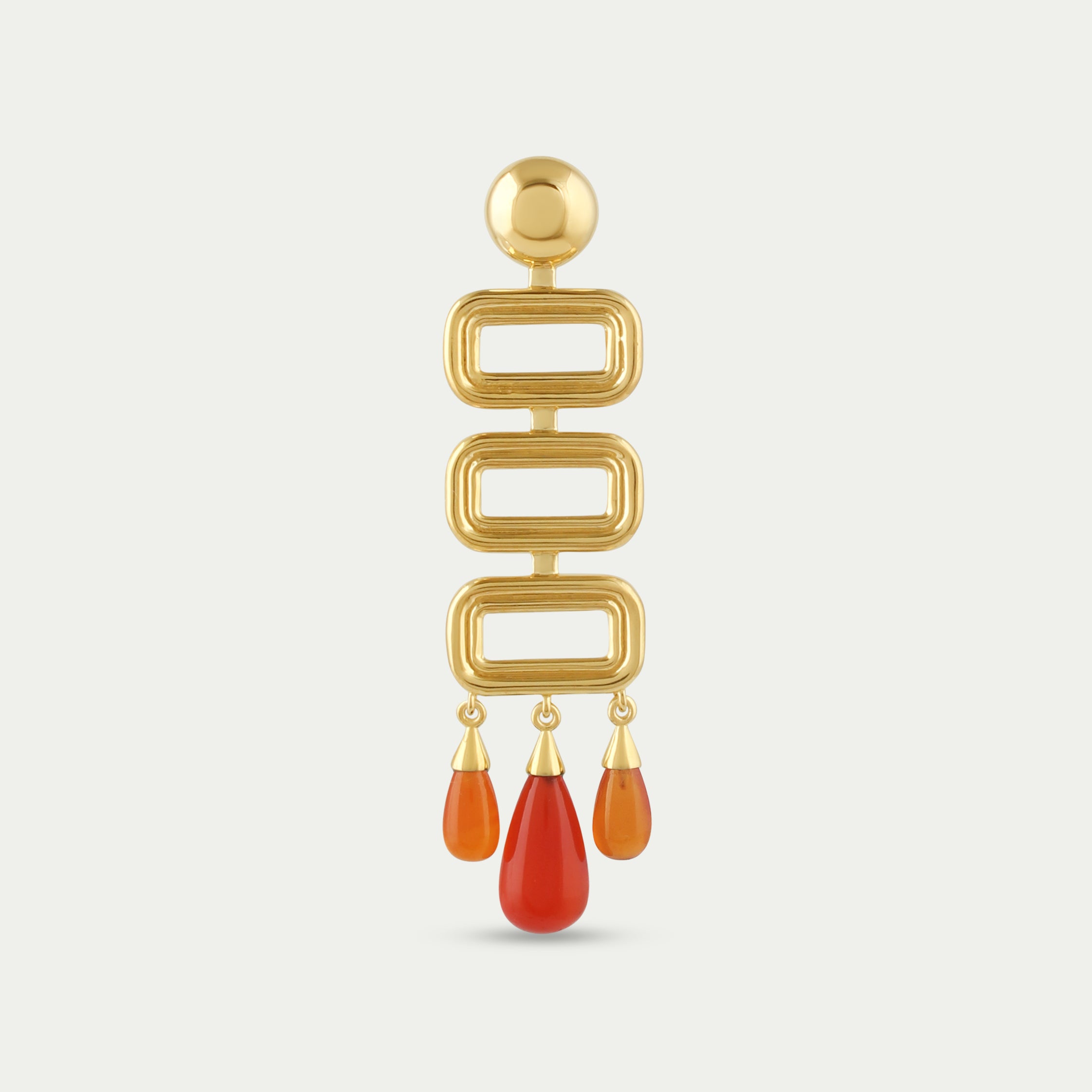Marcela Brooch - Deco Red Onyx Brooch/Pendant