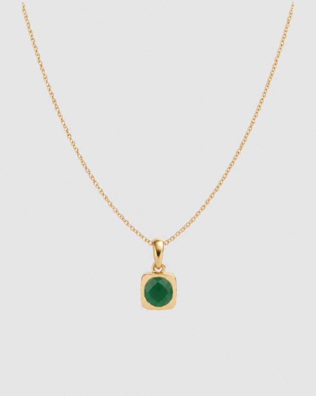 Deco Drop Necklace - Green Onyx