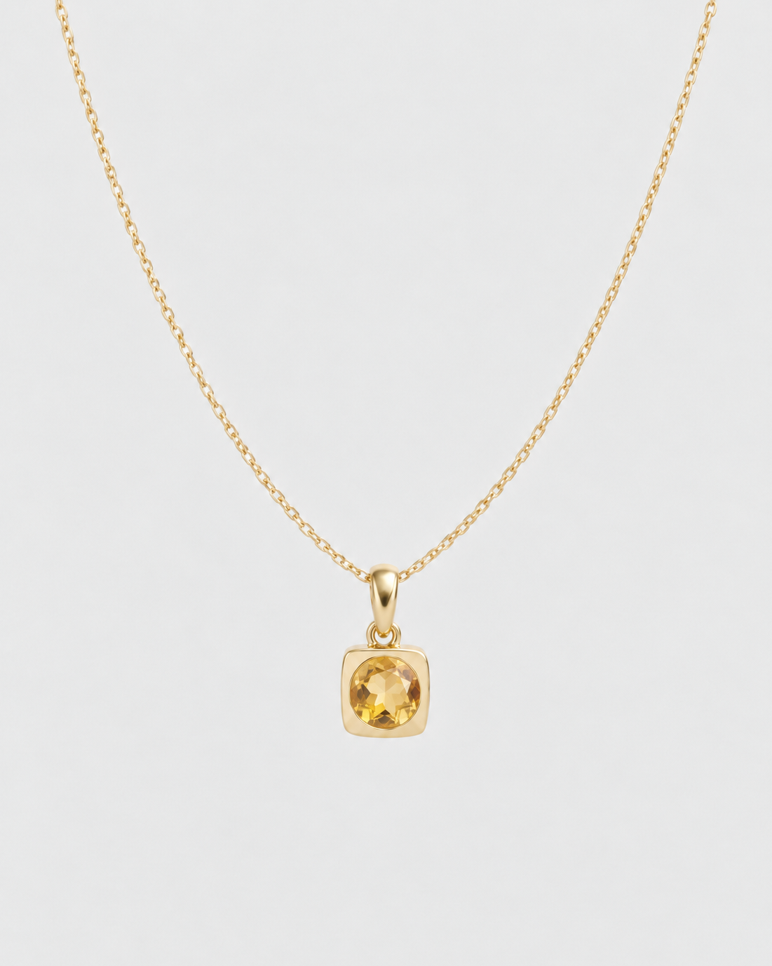Deco Drop Necklace - Citrine
