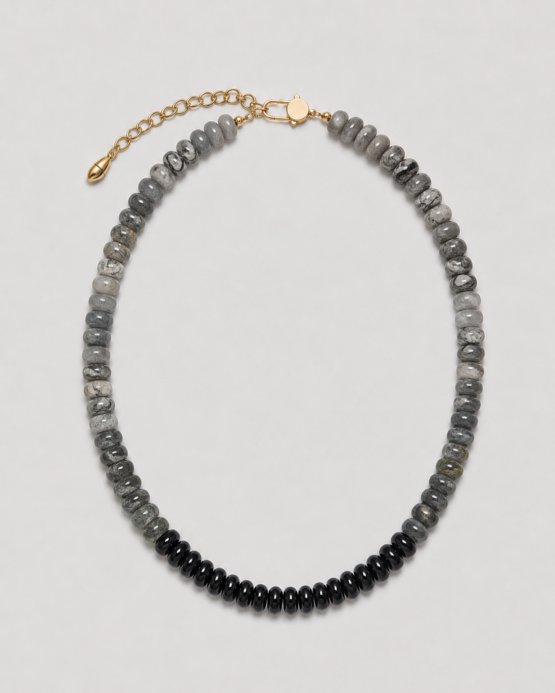 Eleni Black Agate Beaded Necklace