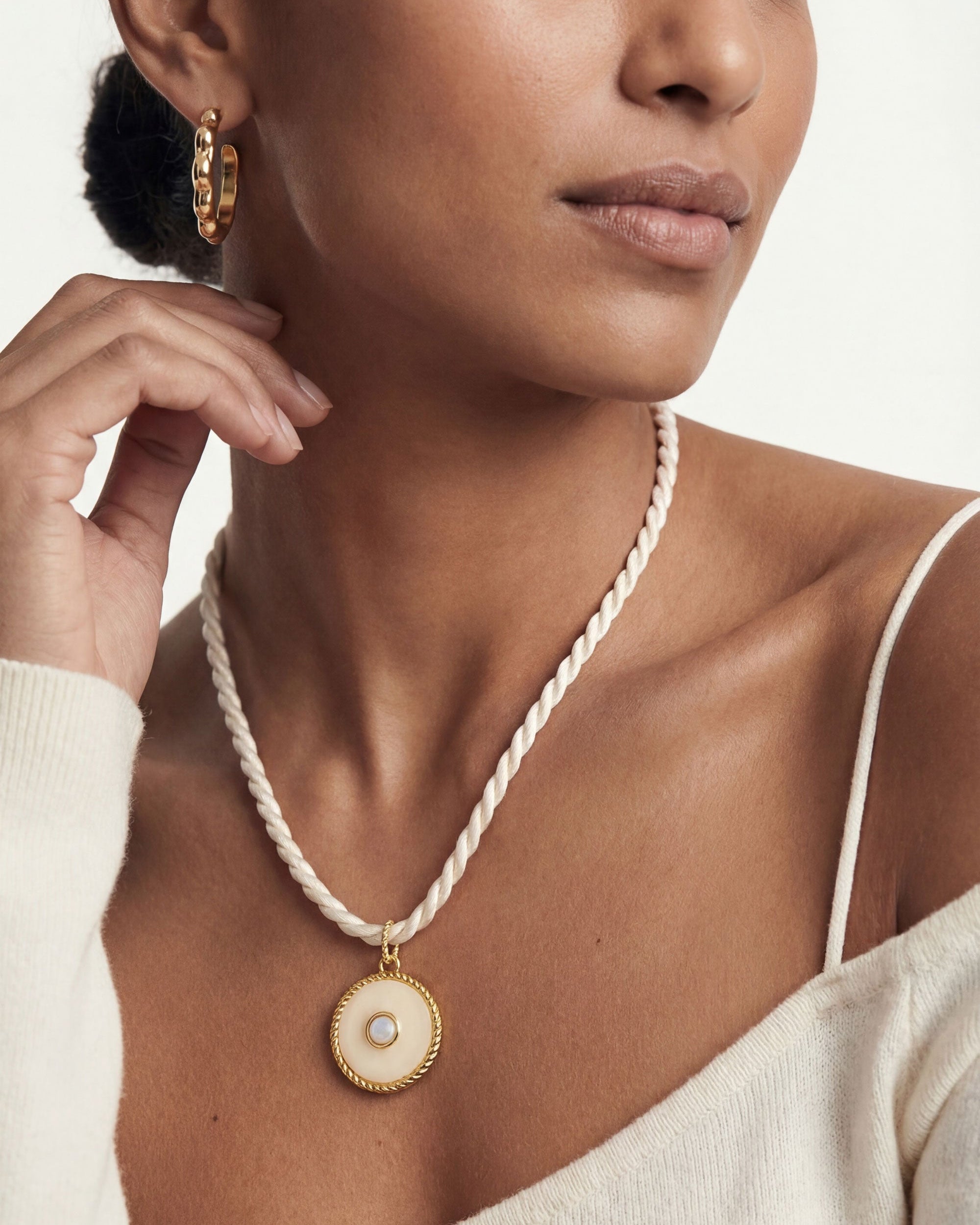 Silk Ivory Cord - 16-18 Long