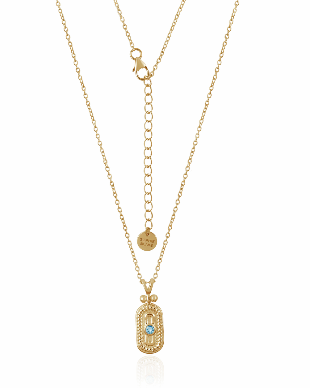 Greta Pendant - Blue Topaz