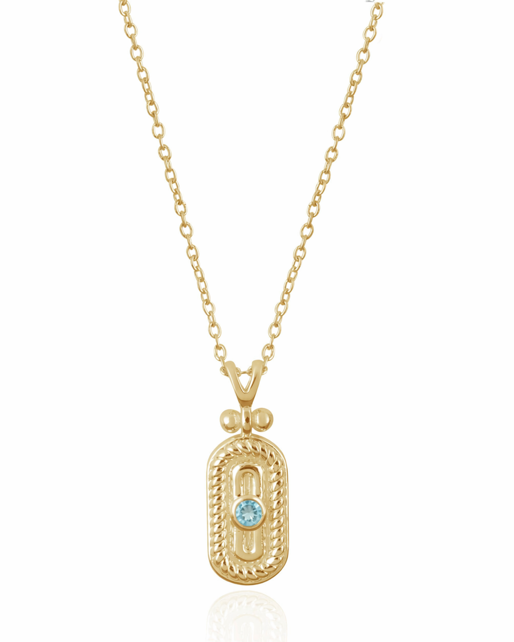 Greta Pendant - Blue Topaz