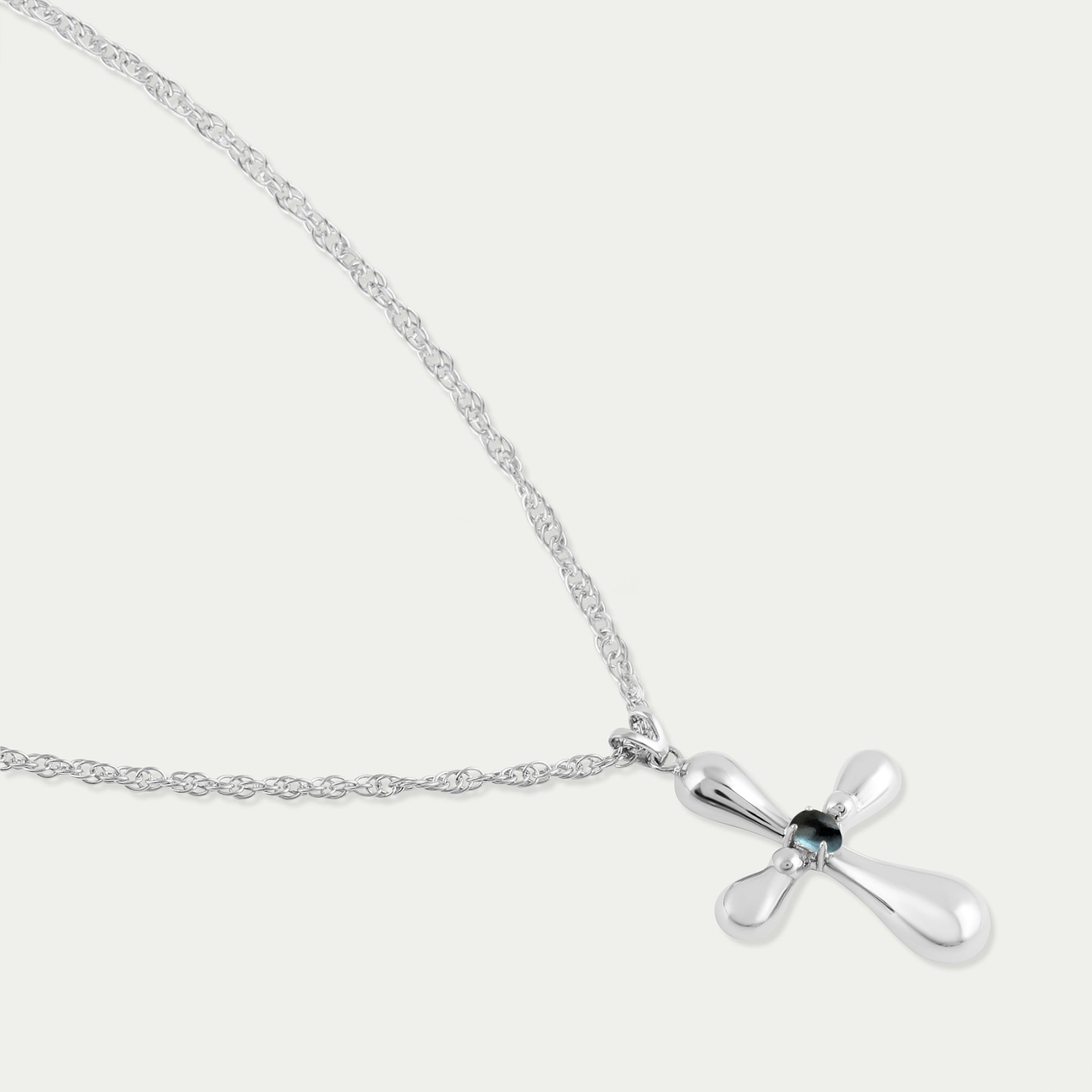 Helen Cross White Gold Blue Topaz - 14k white Gold