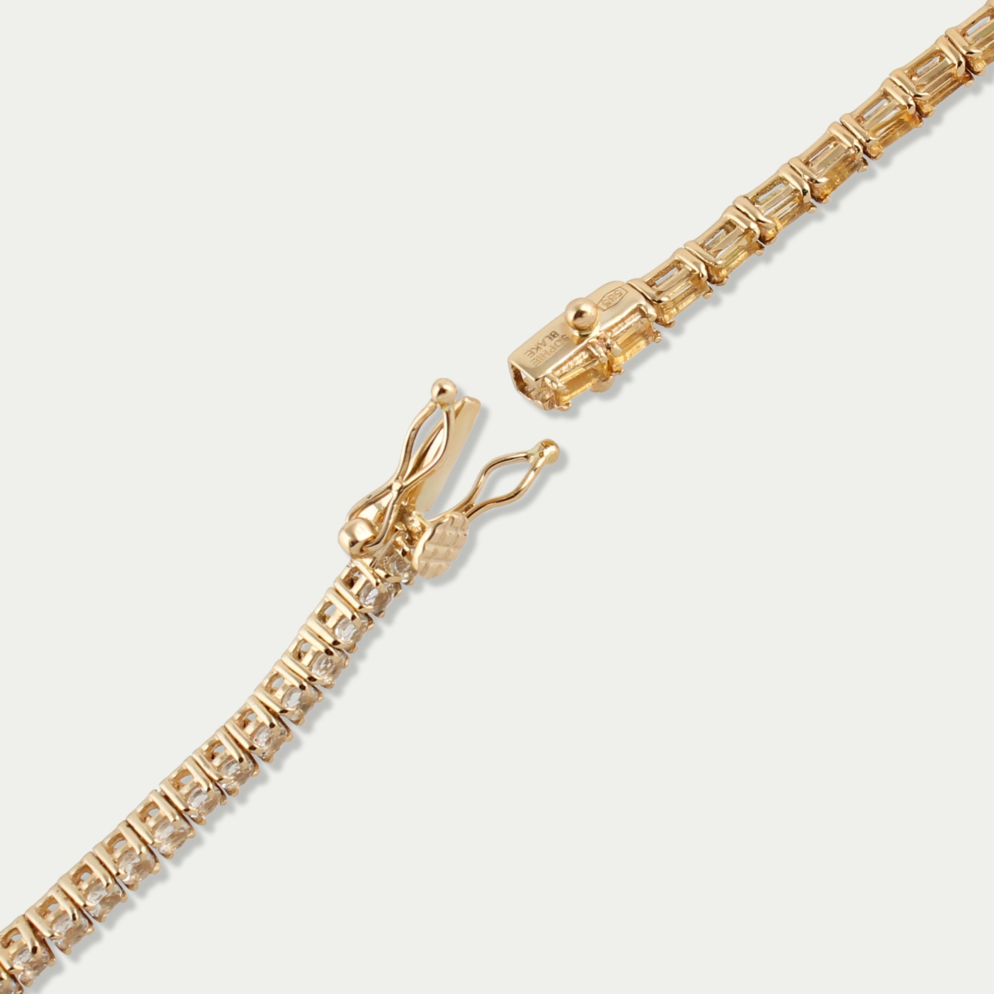 Jessica Tennis Bracelet - 14k Yellow Gold