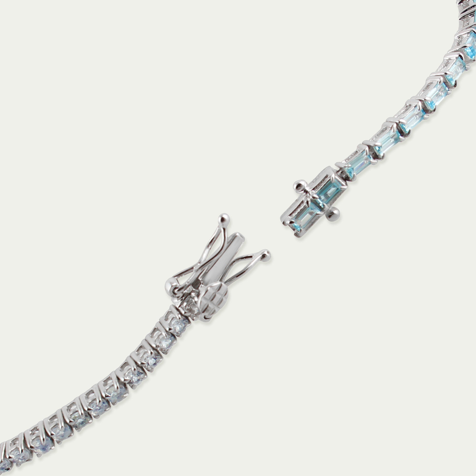 Jessica Tennis Bracelet Blue Topaz - 14k White Gold