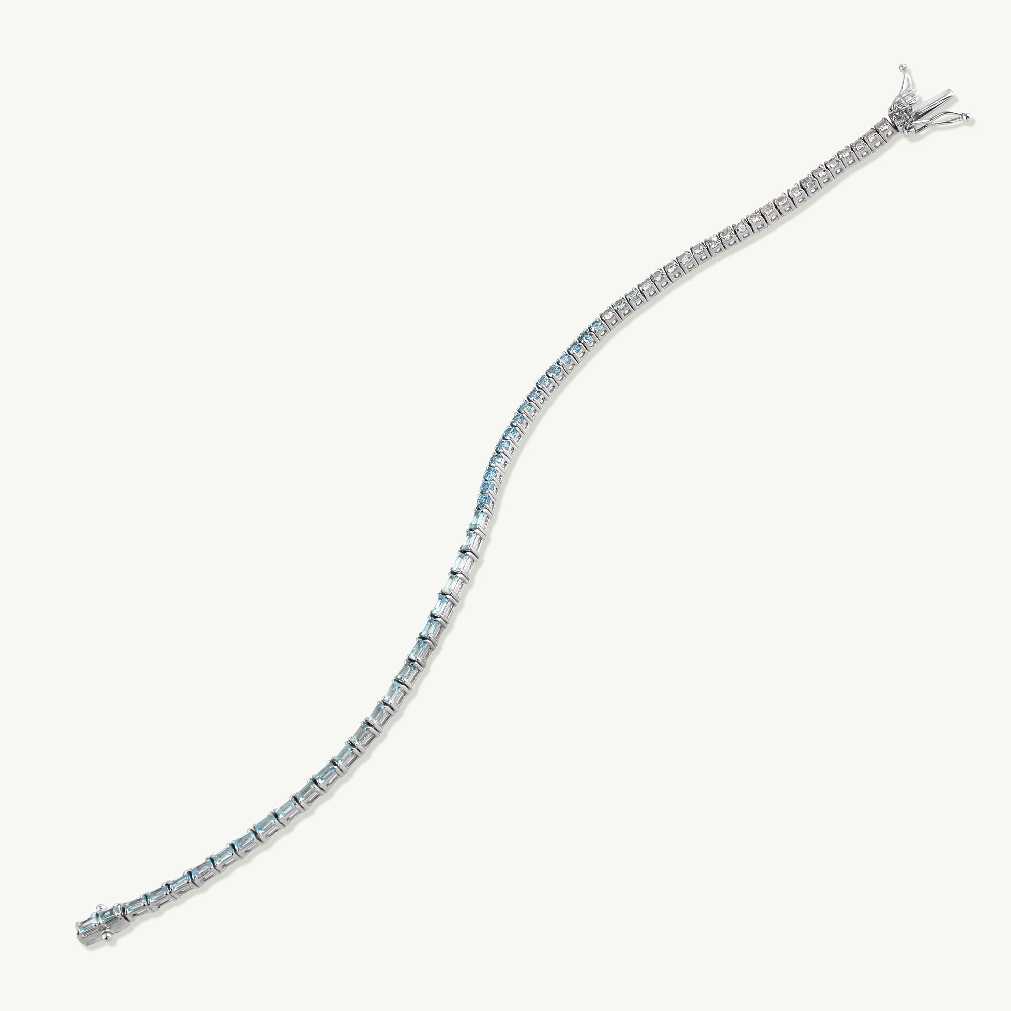 Jessica Tennis Bracelet Blue Topaz - 14k White Gold