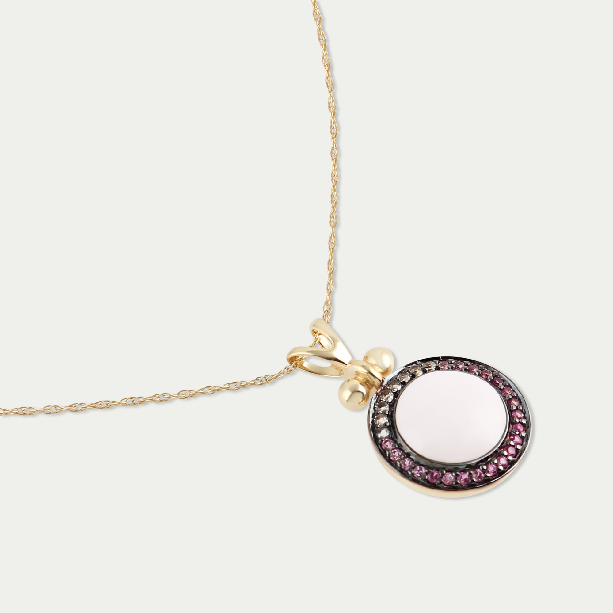 Katherine Necklace Pink Tourmaline- 14k Yellow Gold