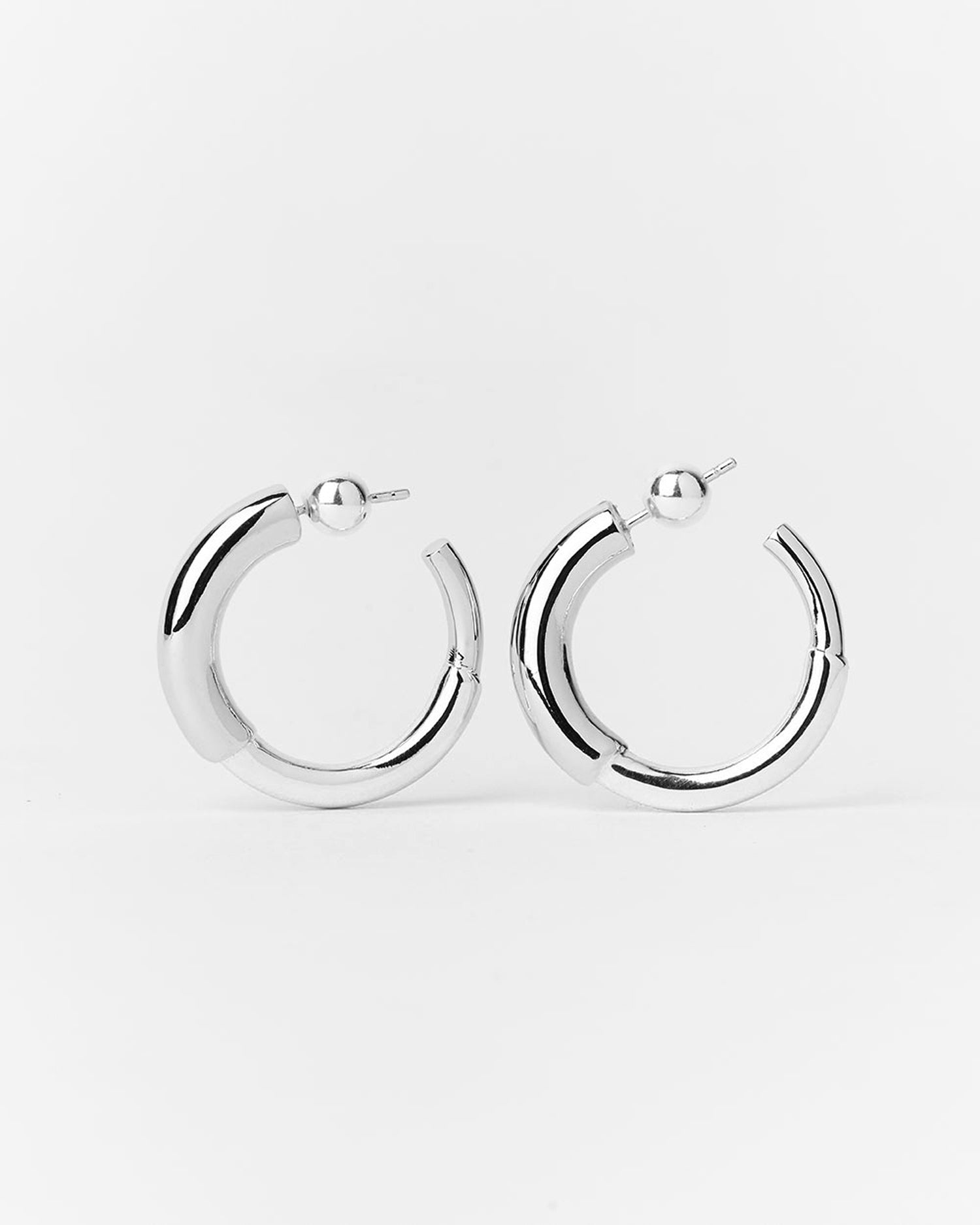 Small Maggie Hoops Silver