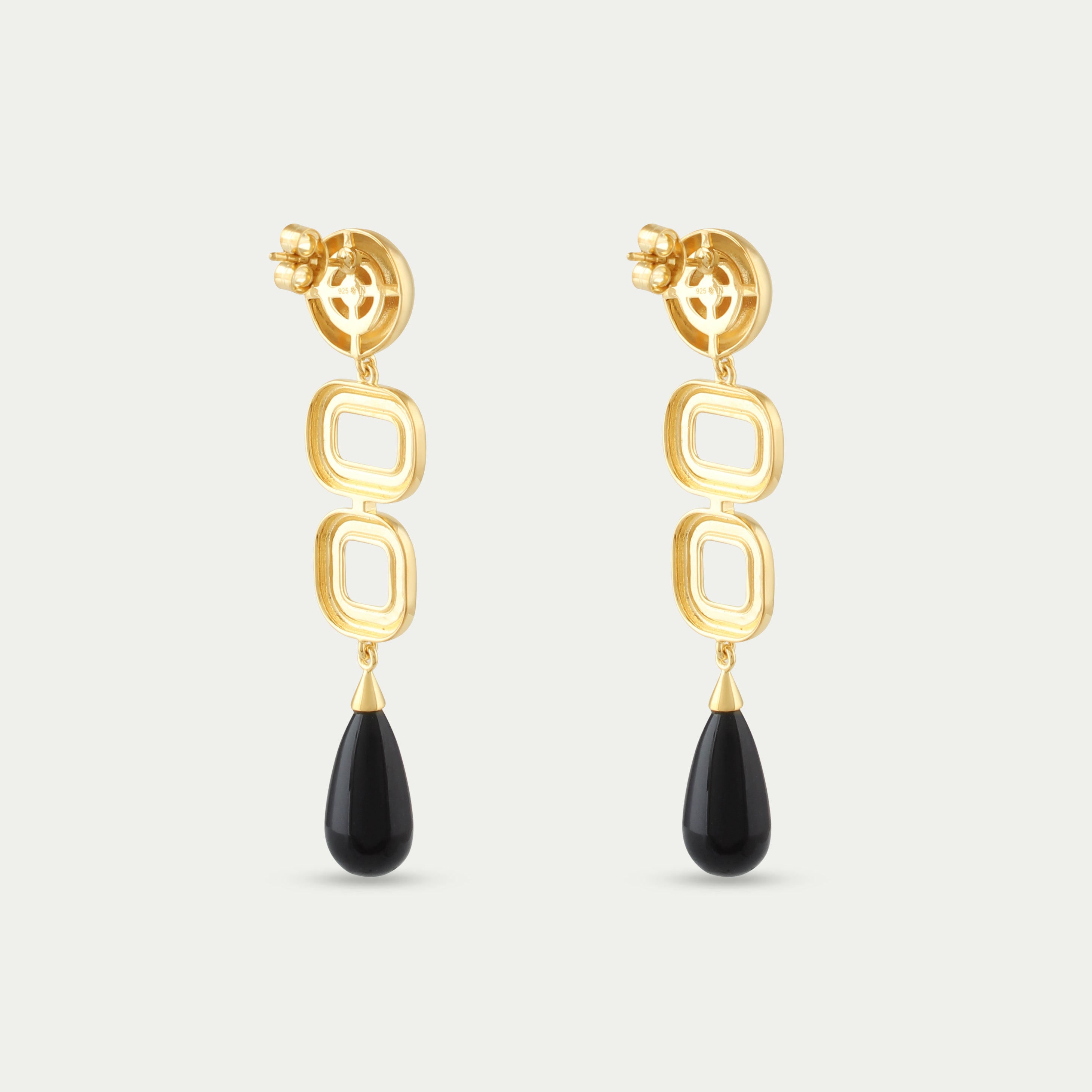 Marcela Earings - Deco Black Onyx