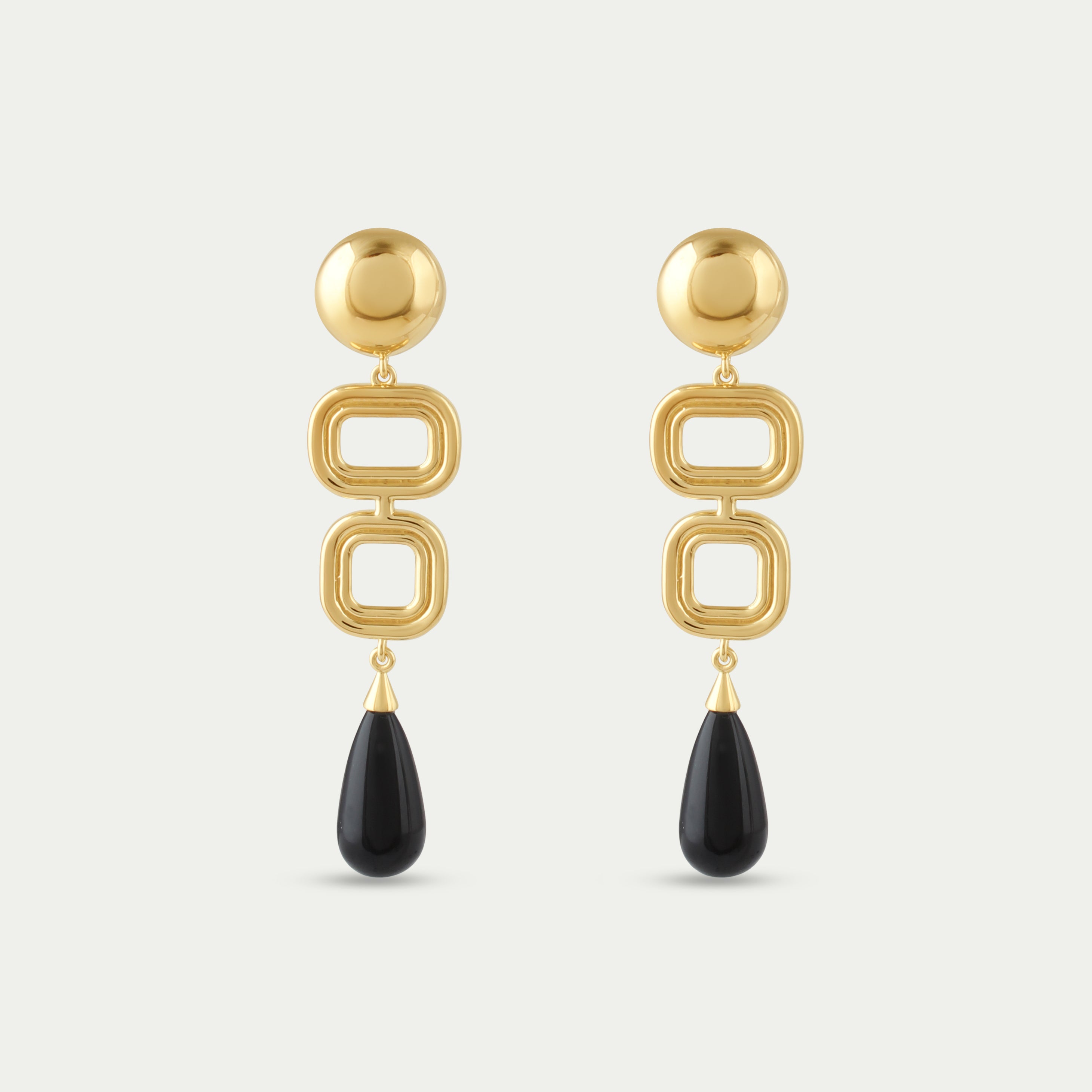 Marcela Earings - Deco Black Onyx
