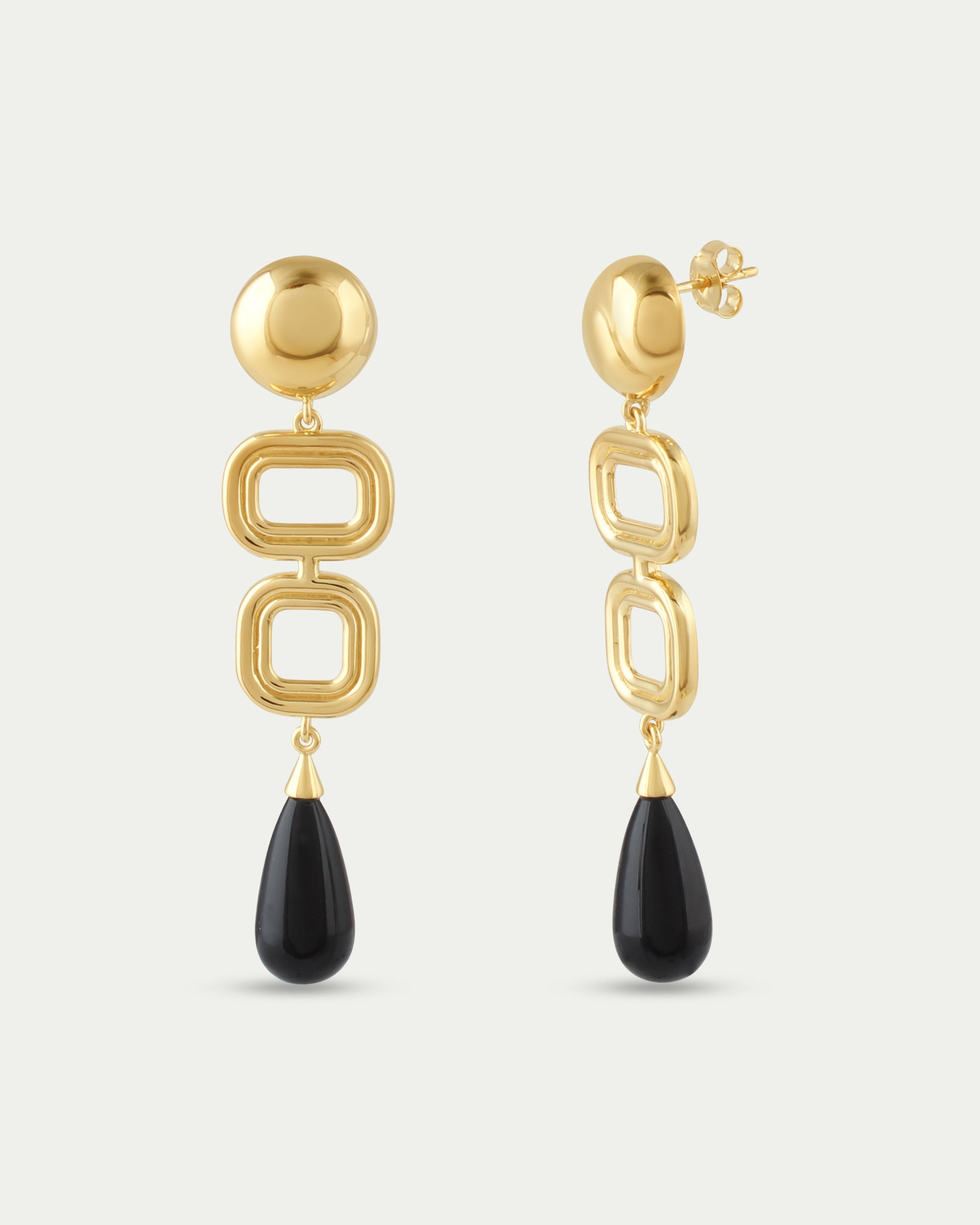 Marcela Earings - Deco Black Onyx