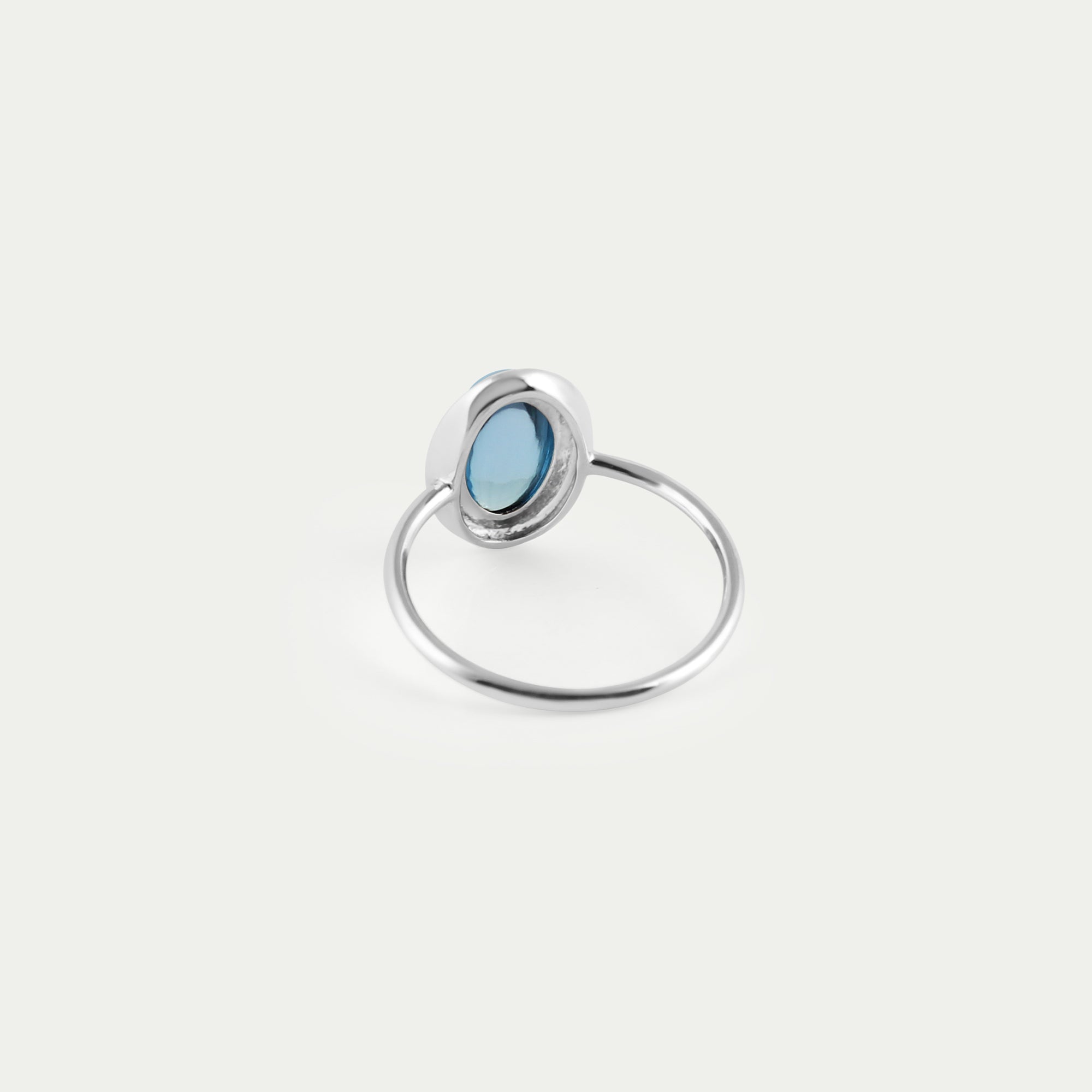 Neda ring blue topaz 14k white gold