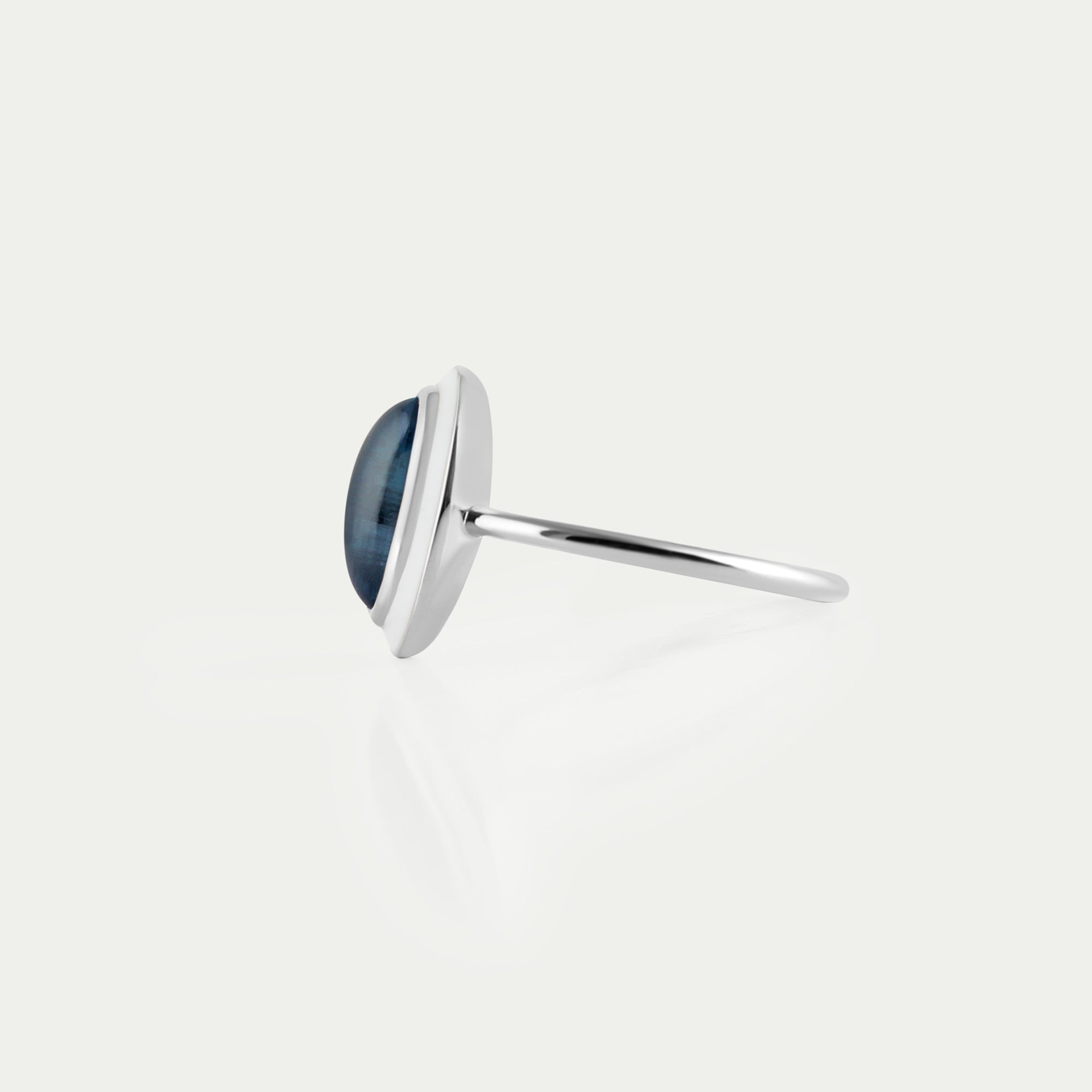 Neda ring blue topaz 14k white gold